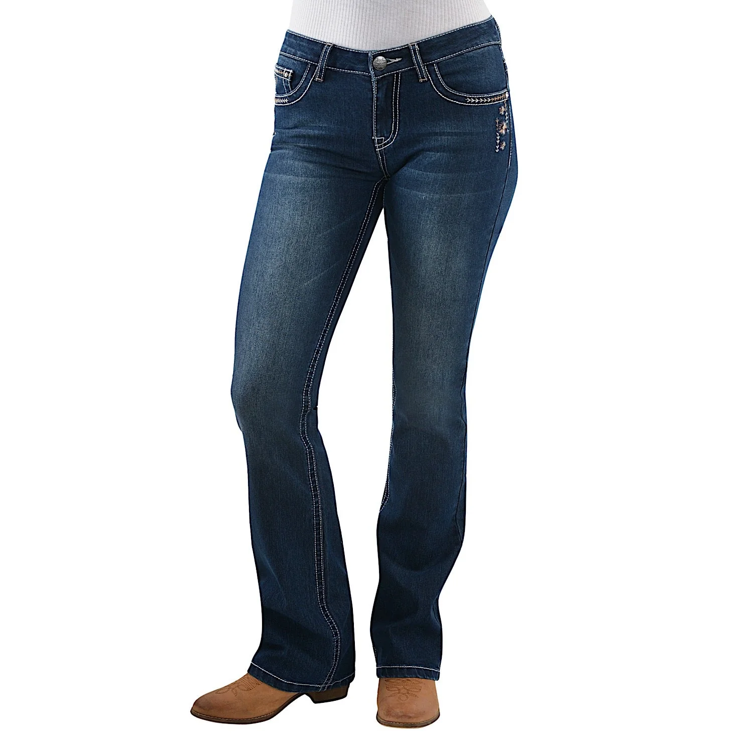 Pure Western Women's Lola Boot Cut Jean 34" Leg - Midnight - Image 2