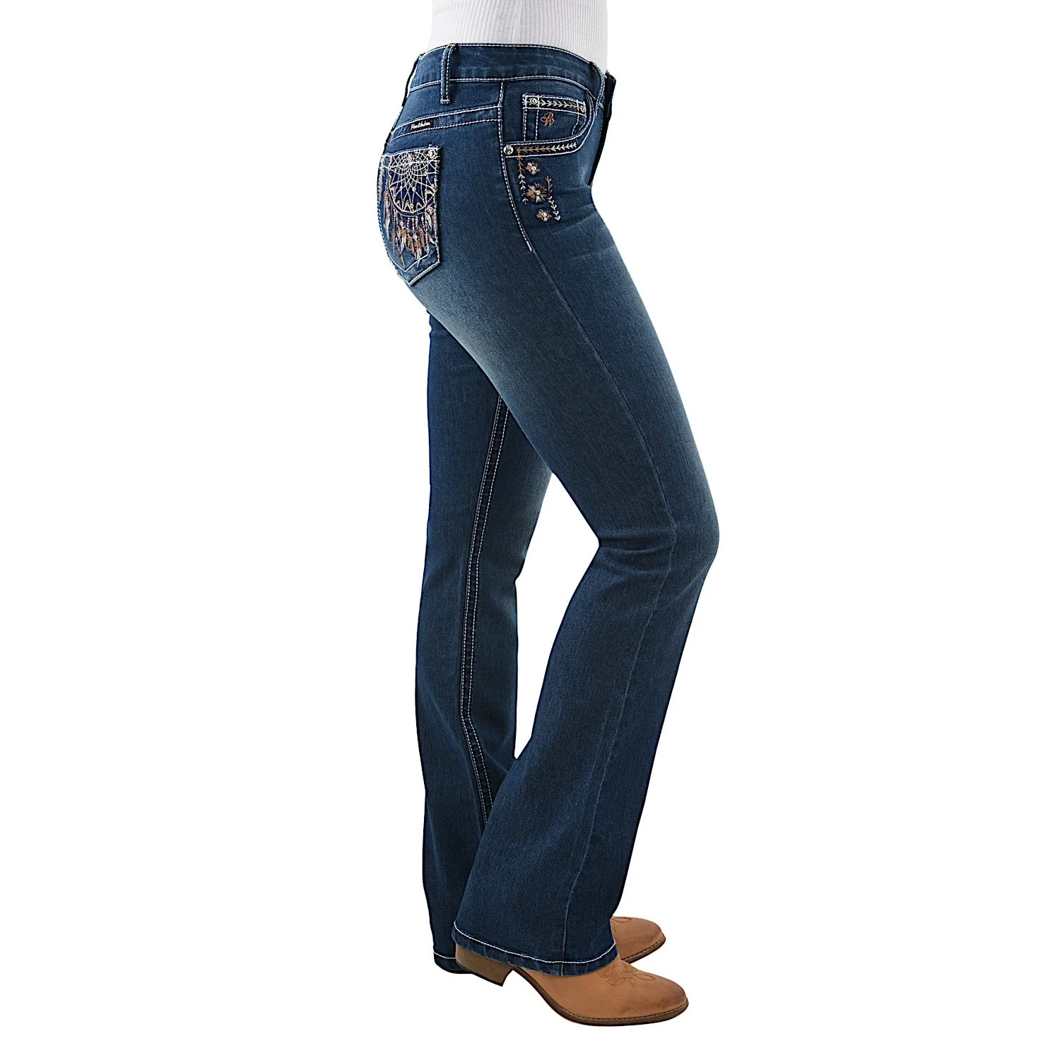 Pure Western Women's Lola Boot Cut Jean 34" Leg - Midnight - Image 3