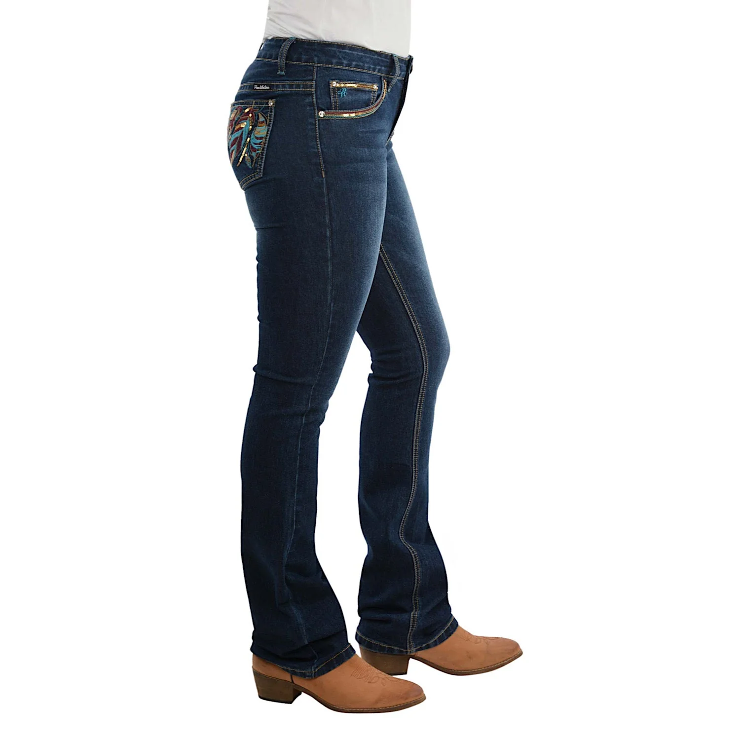 Pure Western Women's Lucinda Straight Leg Jean 32" Leg Midnight - Image 2