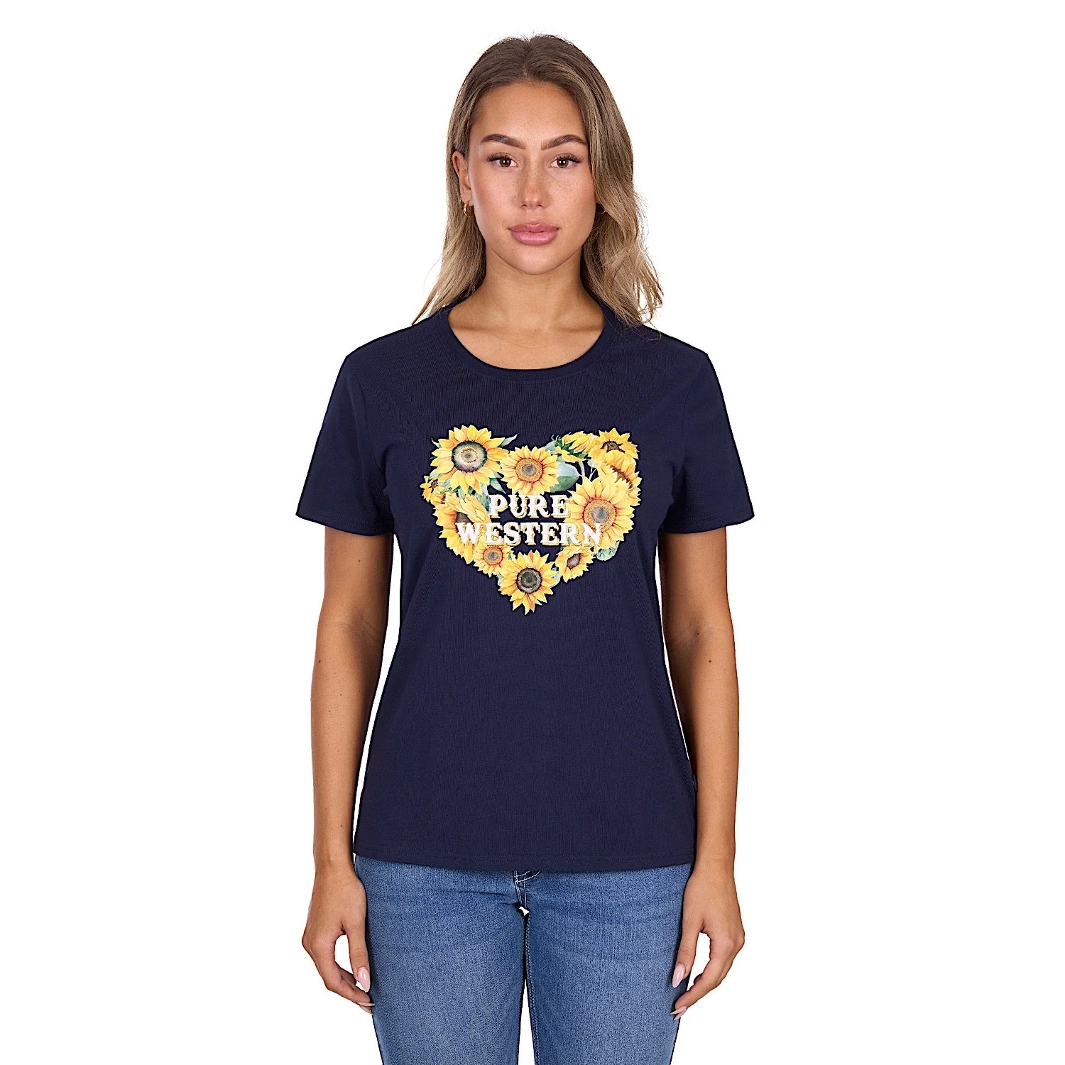 Pure Western Women's Marissa T-Shirt - Navy - Image 2