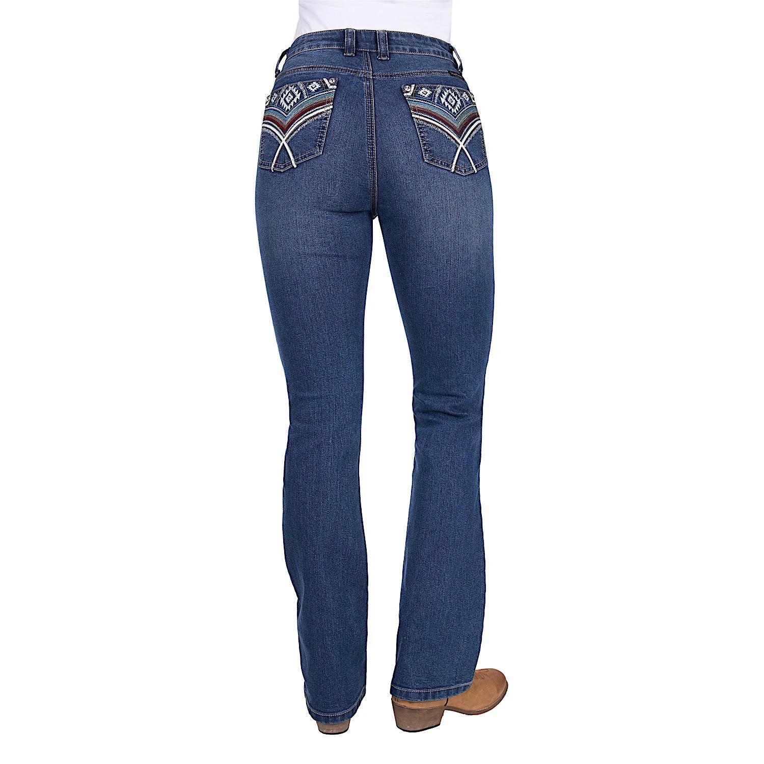 Pure Western Women's Mary High Rise Boot Cut Jean 32L - Indigo