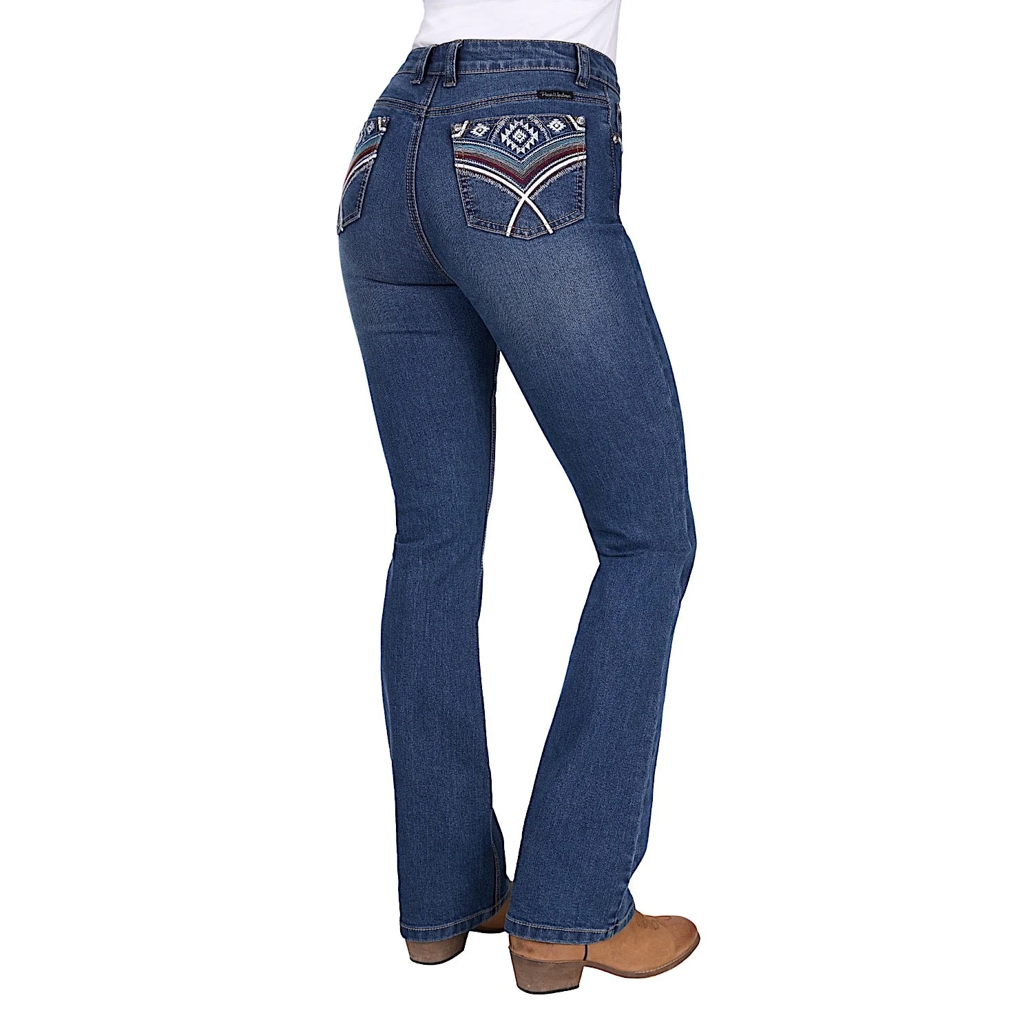 Pure Western Women's Mary High Rise Boot Cut Jean 32L - Indigo - Image 2