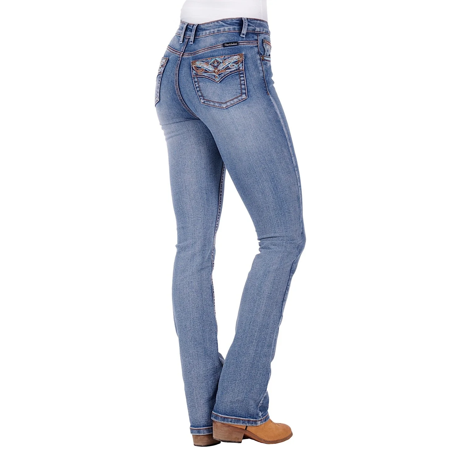 Pure Western Women's Nina Hi Rise Boot Cut Jean-Moonshine - Image 3
