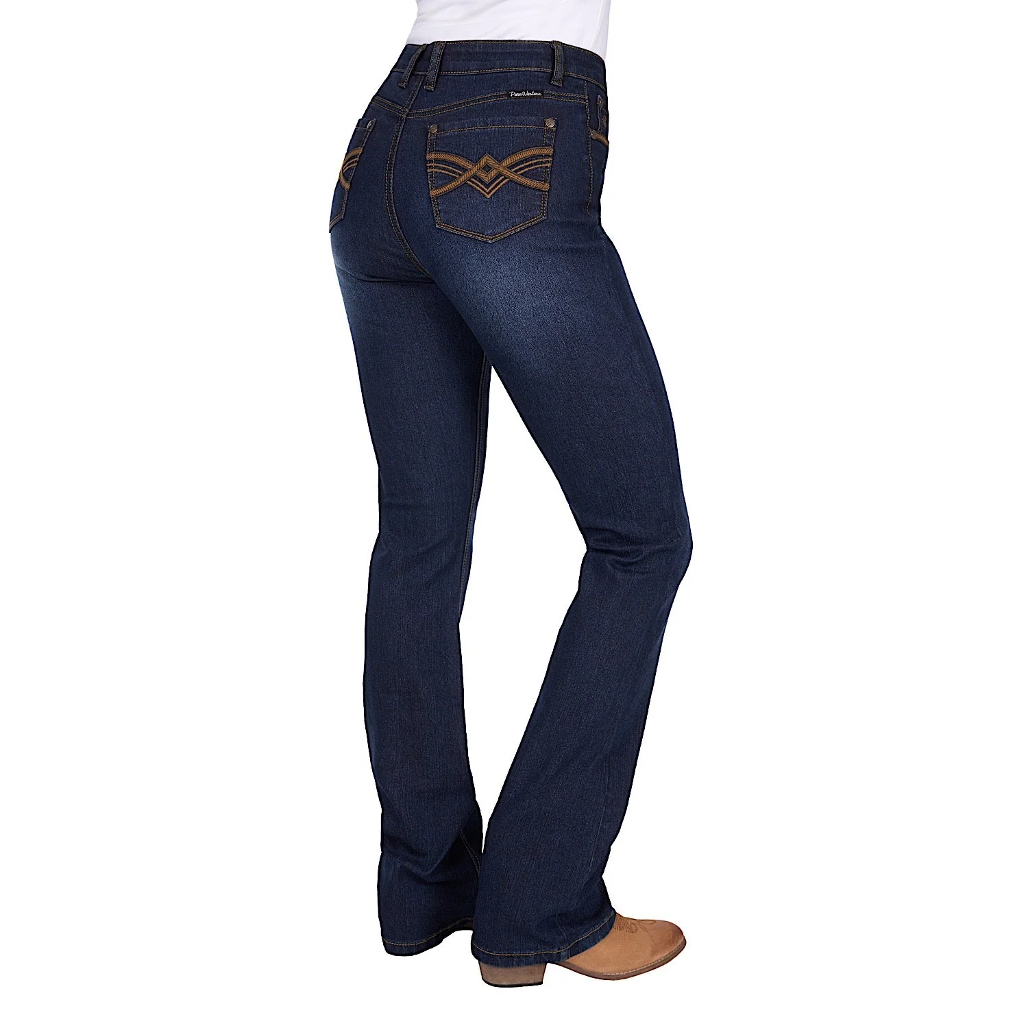 Pure Western Women's Nova High Rise Boot Cut Jean 34L - Dark Ink - Image 2