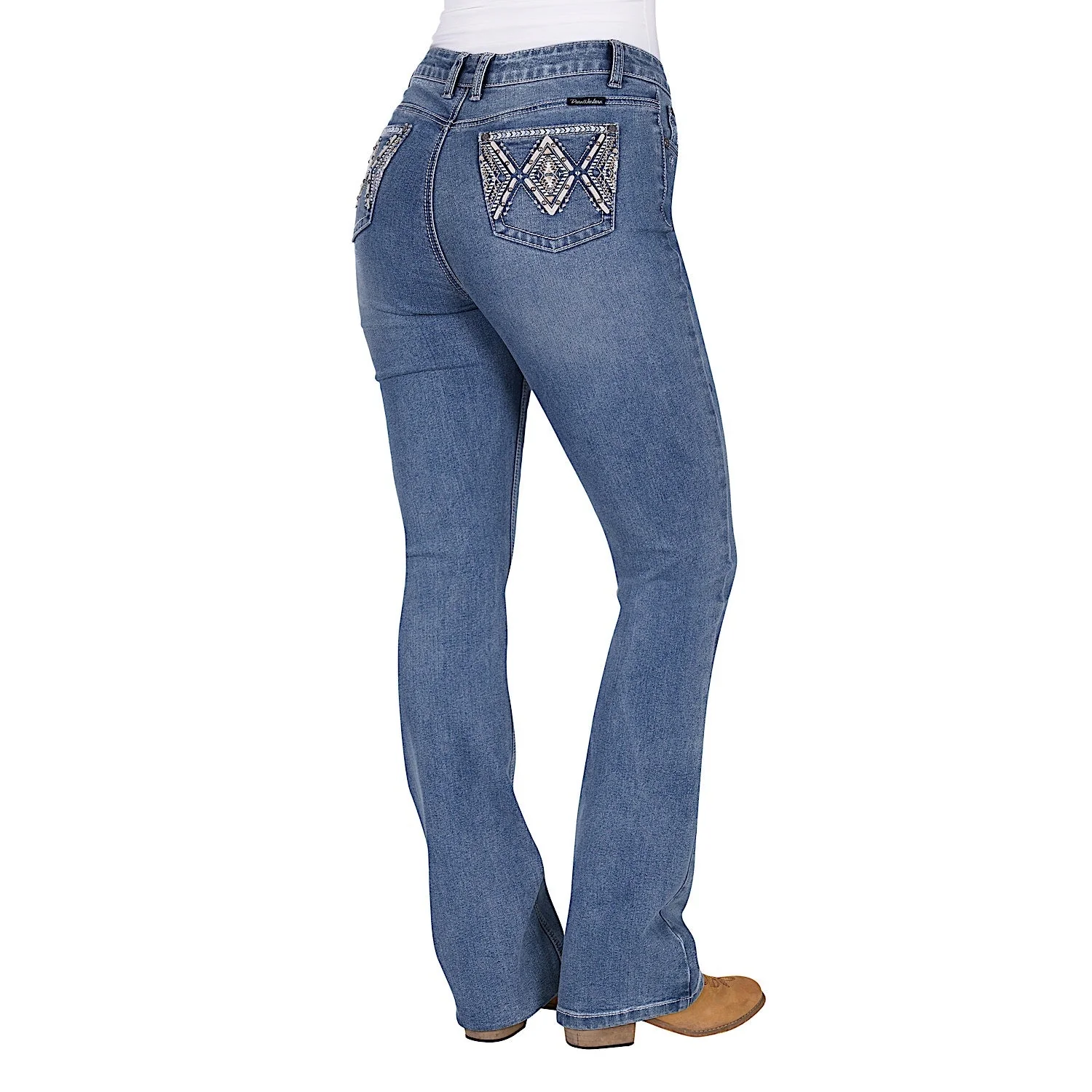 Pure Western Women's Pam Hi Rise Boot Cut Jean 32L - Summer Sky