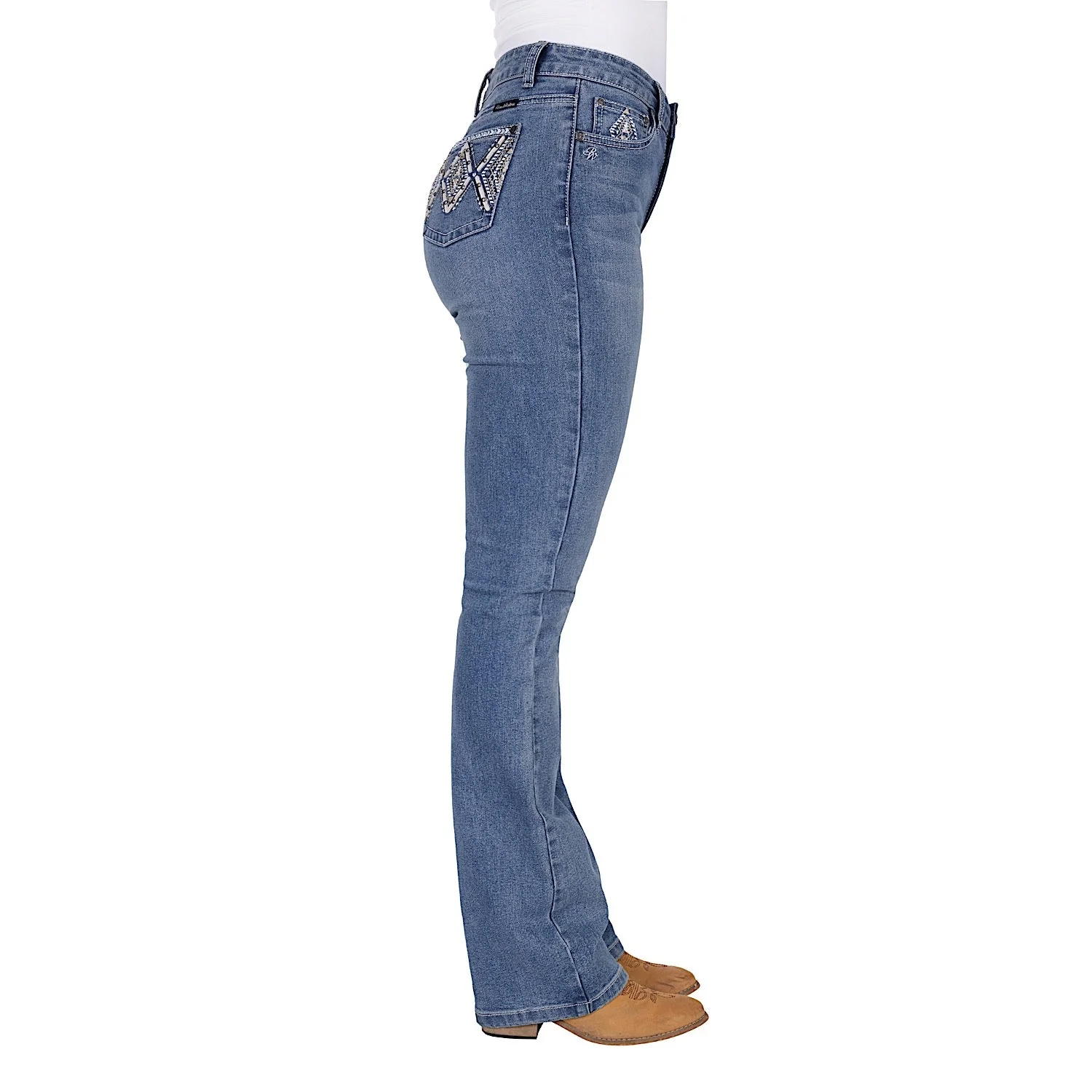 Pure Western Women's Pam Hi Rise Boot Cut Jean 32L - Summer Sky - Image 3