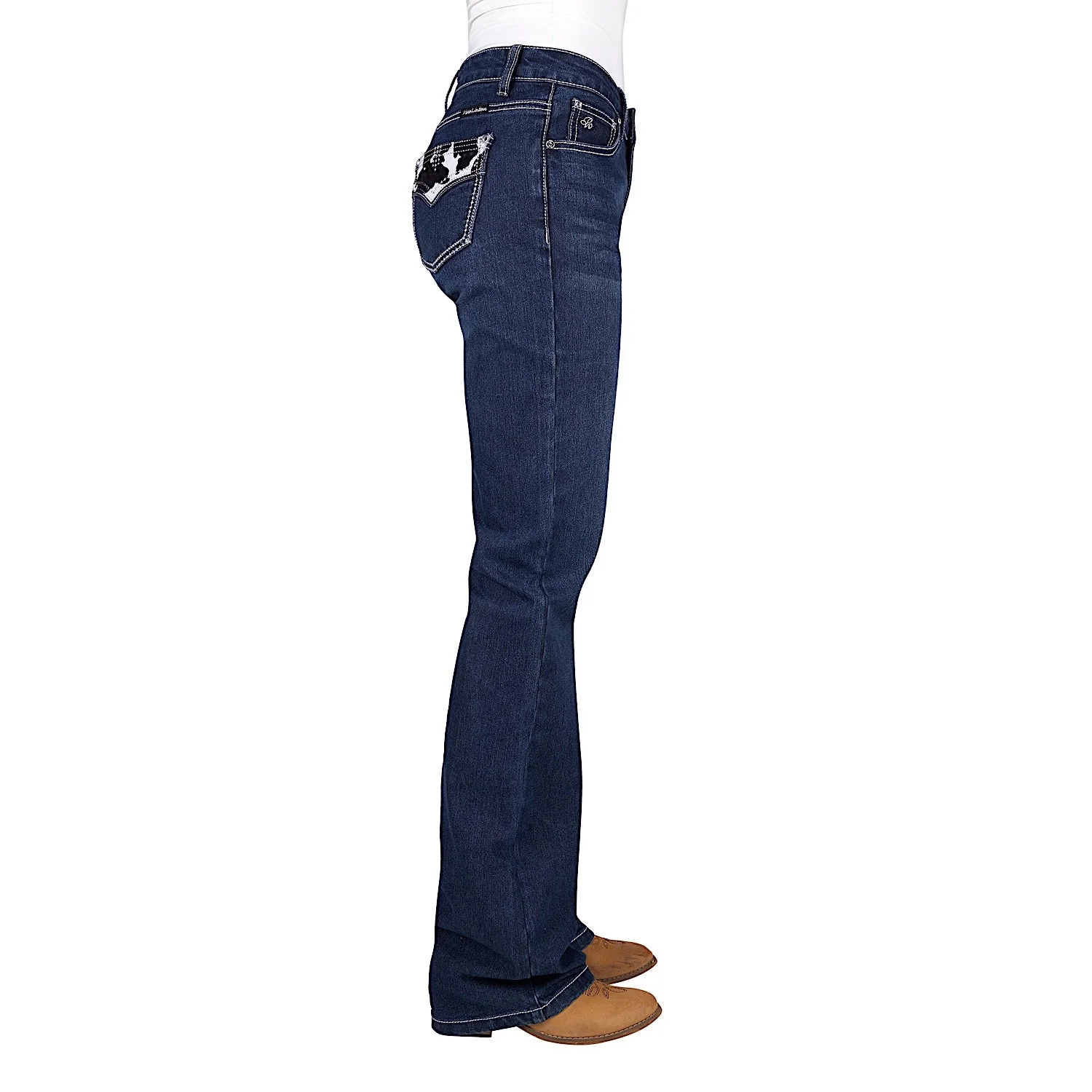 Pure Western Women's Pia Relaxed Rider Jean 36" Leg - Midnight - Image 3