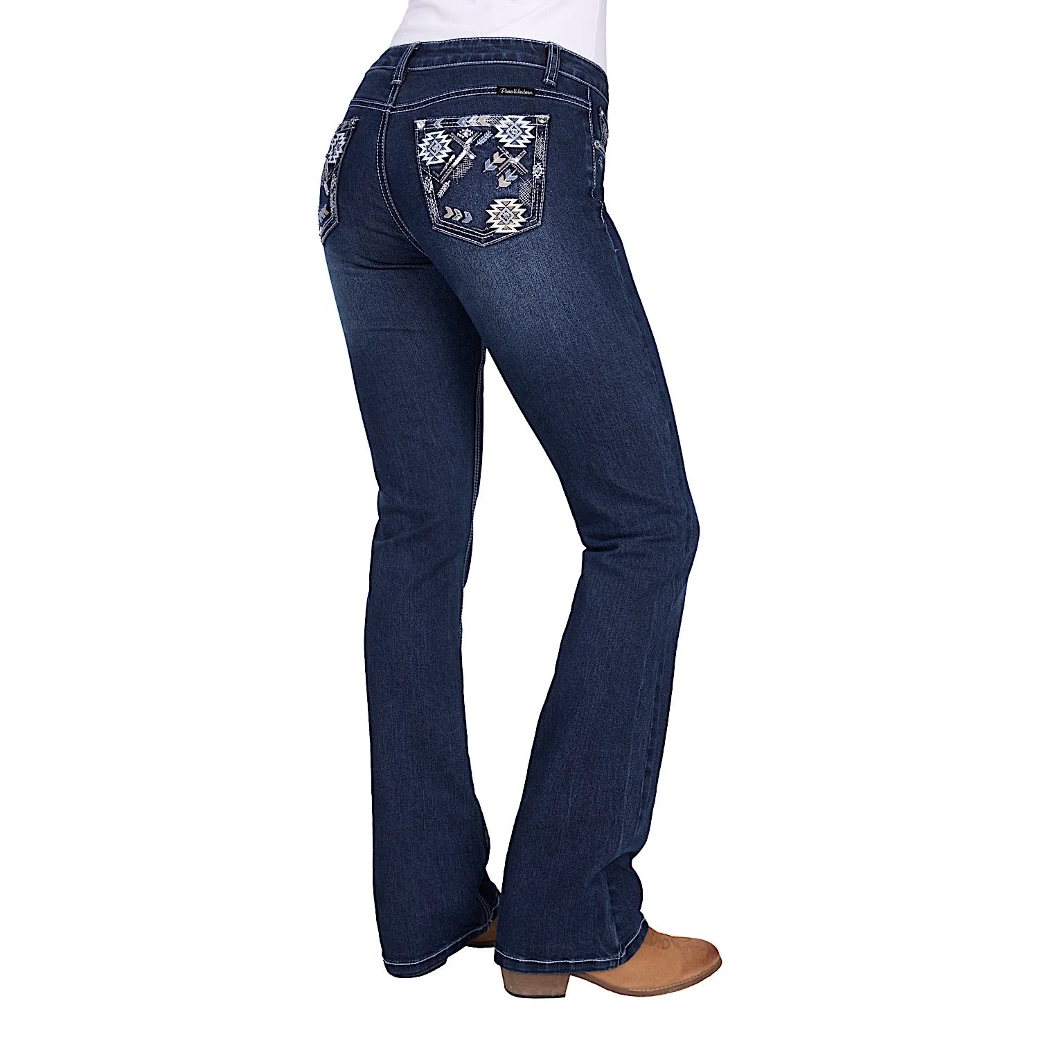 Pure Western Women's Raven Mid Rise Boot Cut Jean 34L - Evening Sky - Image 2