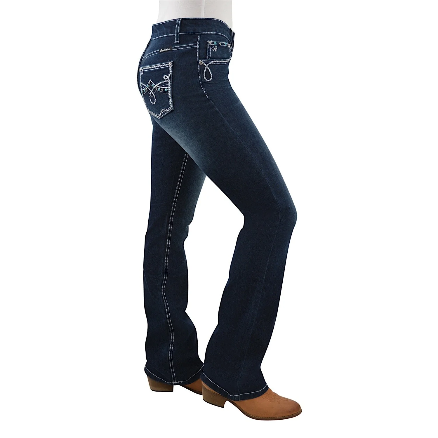 Pure Western Women's Rhian Boot Cut Jean 34" Leg Darkest Night - Image 2