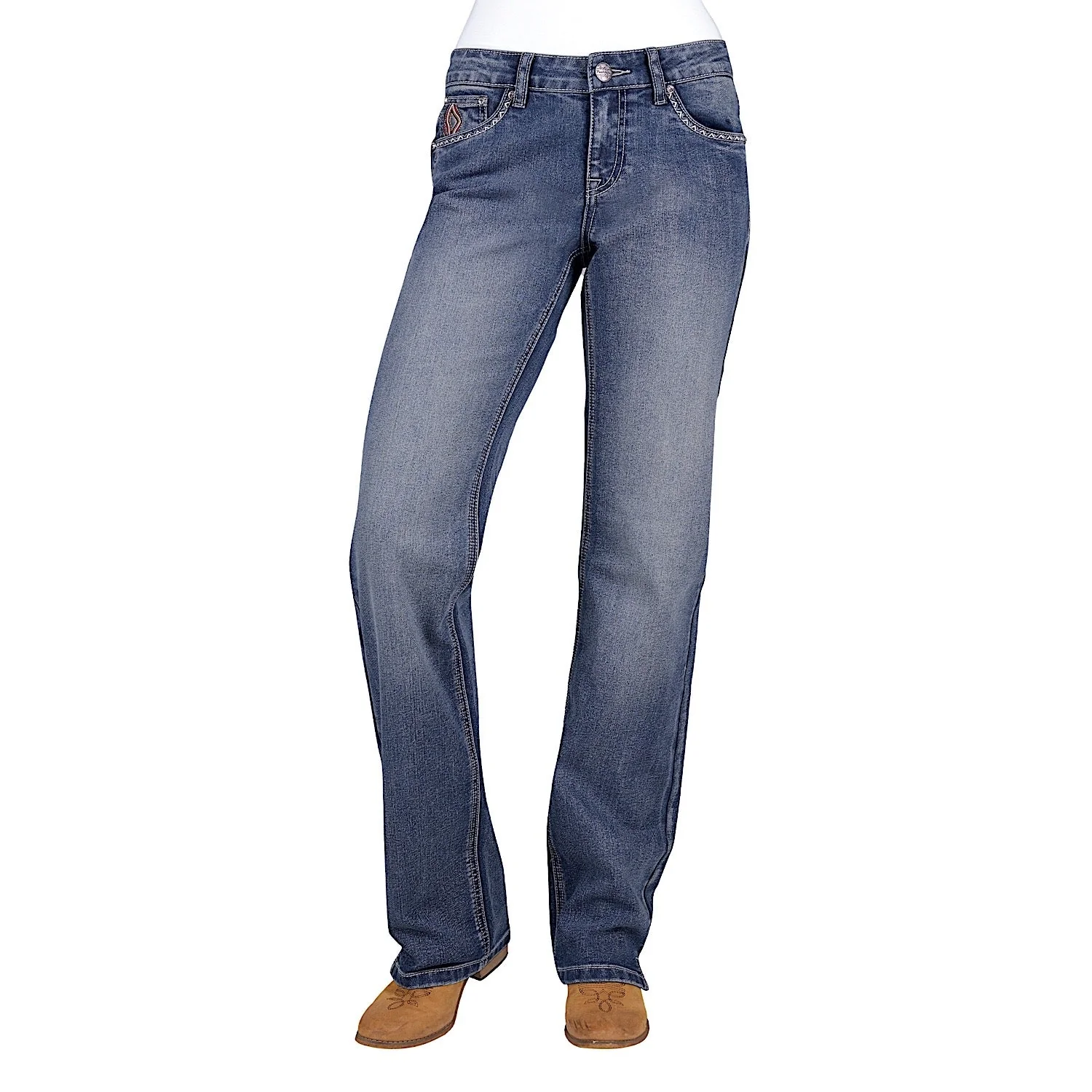 Pure Western Women's Rue Straight Leg Jean 34" Leg - Moonshine - Image 2