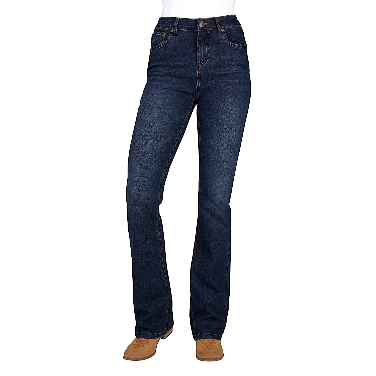 Pure Western Women's Sam High Rise Boot Cut Jean 34 Inch Leg - Midnight - Image 2