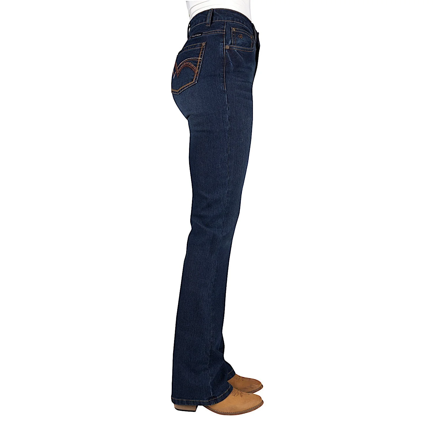 Pure Western Women's Sam High Rise Boot Cut Jean 34 Inch Leg - Midnight - Image 3