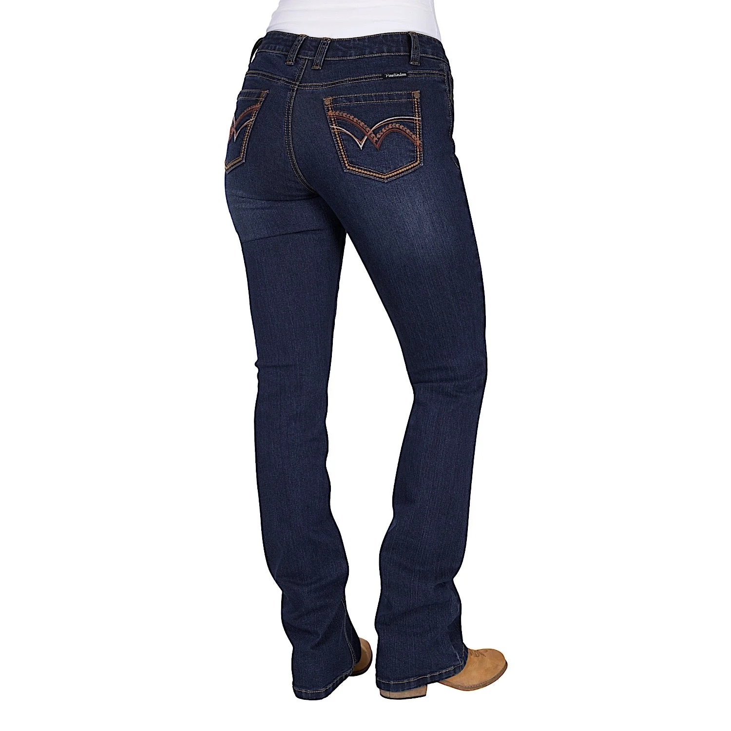 Pure Western Women's Sam Relaxed Rider Jean 36L - Midnight