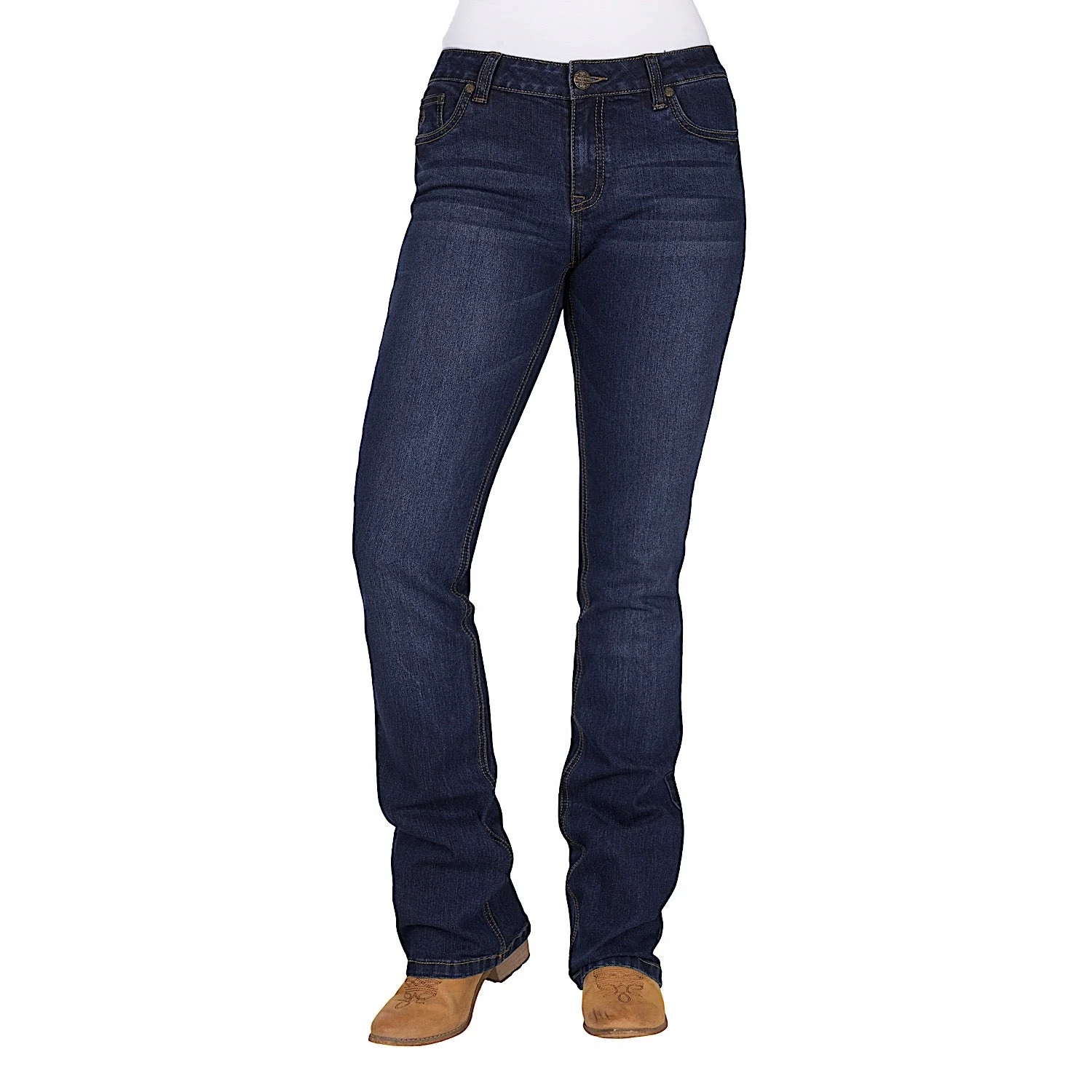 Pure Western Women's Sam Relaxed Rider Jean 36L - Midnight - Image 2