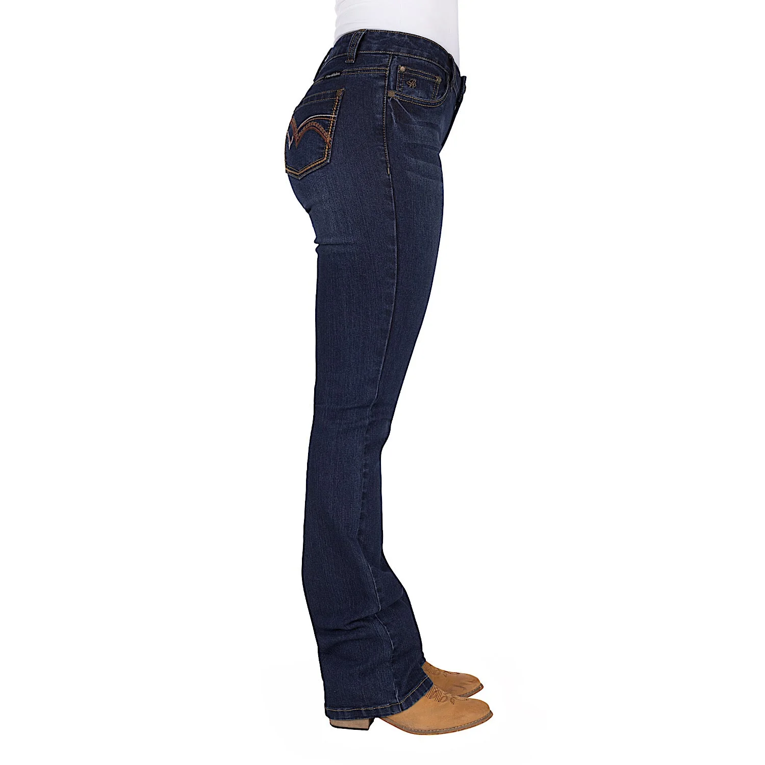 Pure Western Women's Sam Relaxed Rider Jean 36L - Midnight - Image 3