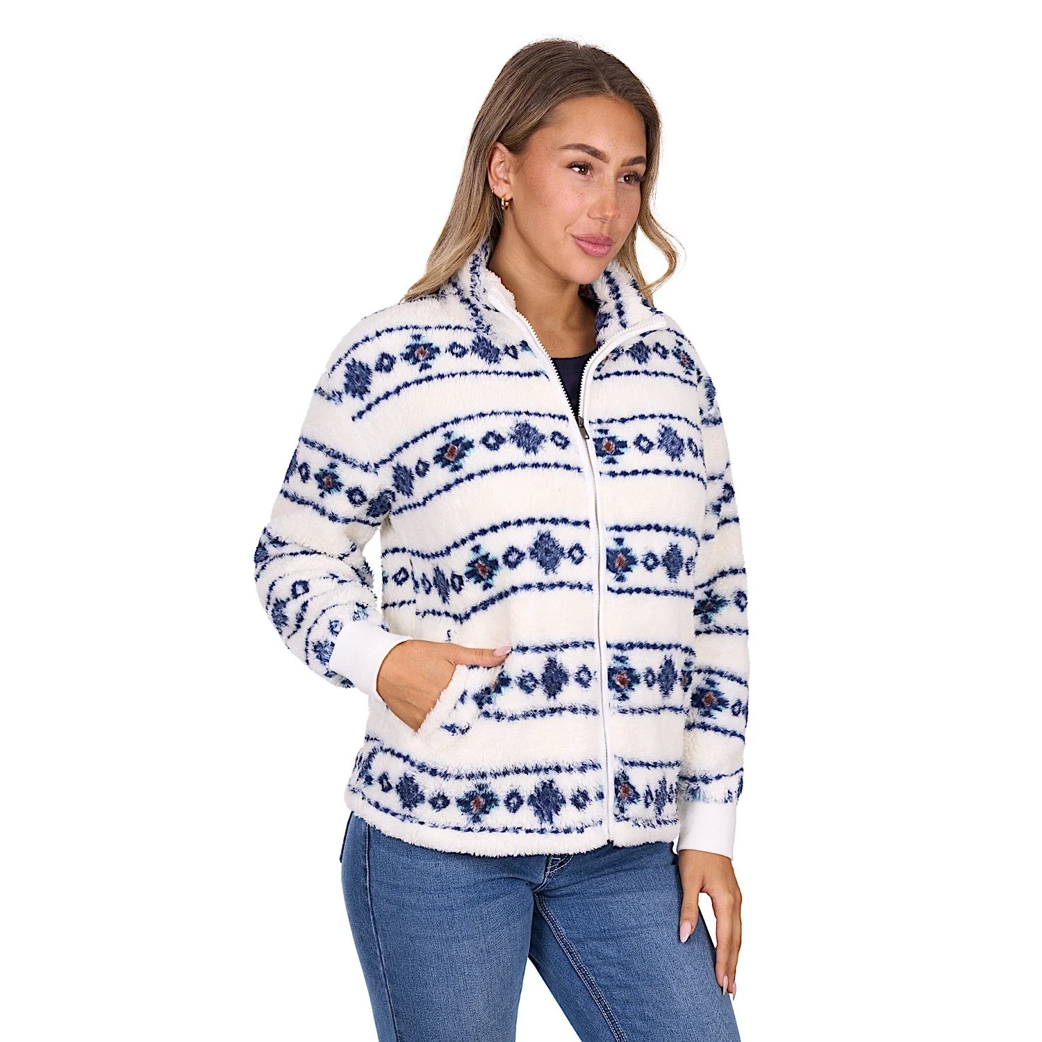 Pure Western Women's Sharna Fleece Jacket - Ivory