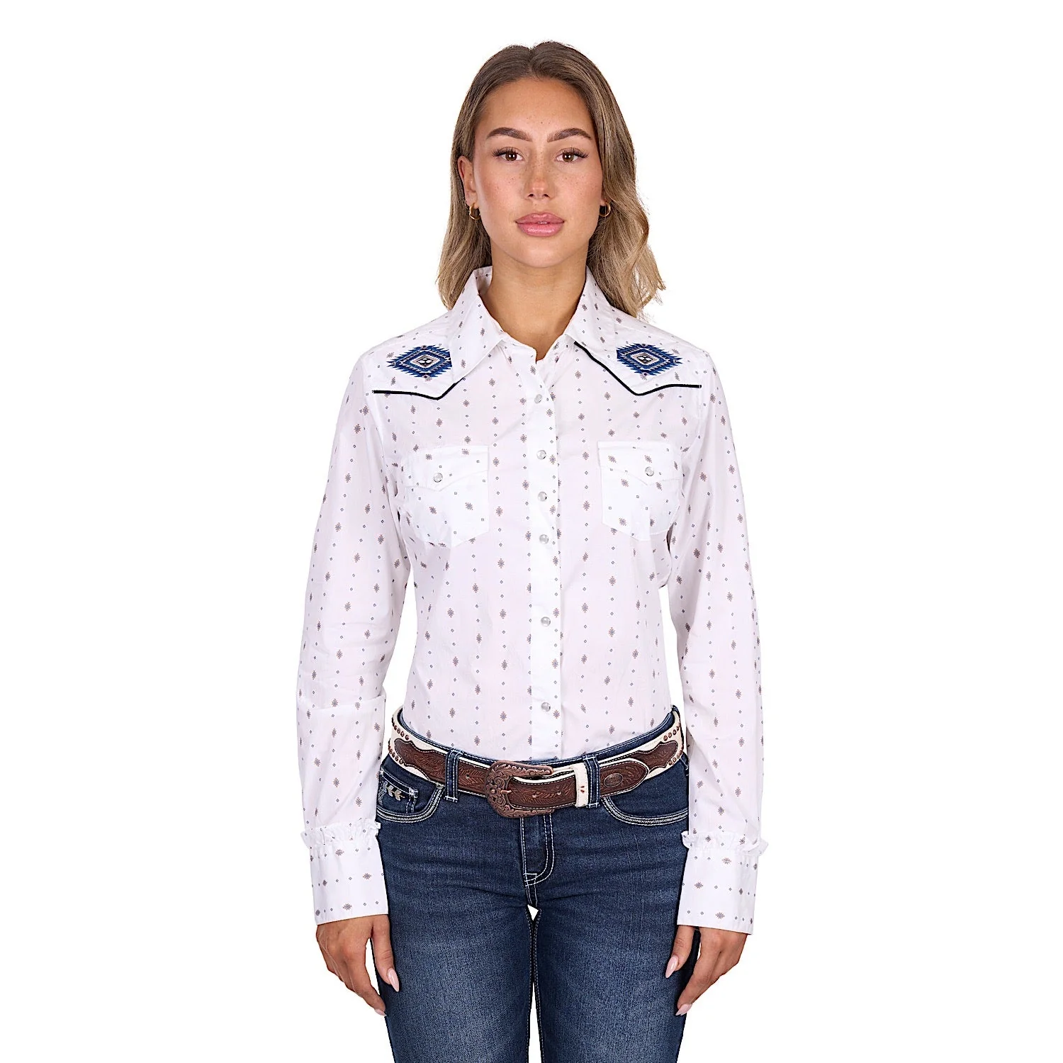 Pure Western Women's Shawna Shirt - Ivory - Image 2