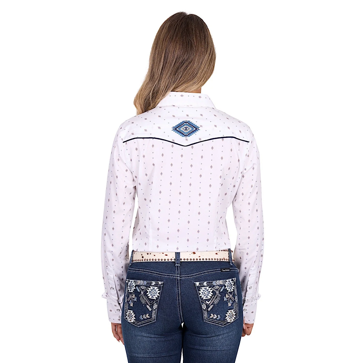 Pure Western Women's Shawna Shirt - Ivory - Image 4