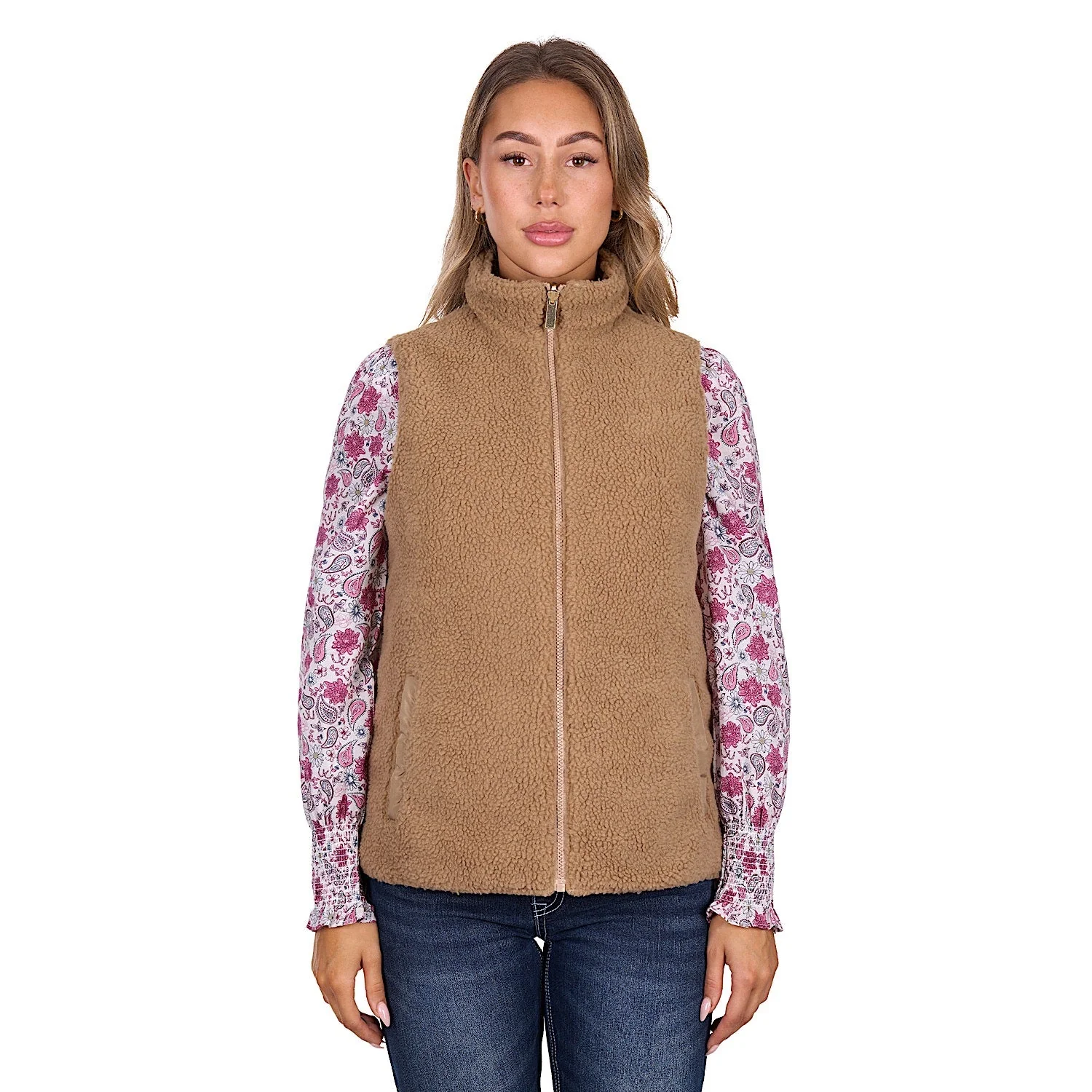 Pure Western Women's Sherri Reversible Vest - Tan - Image 6