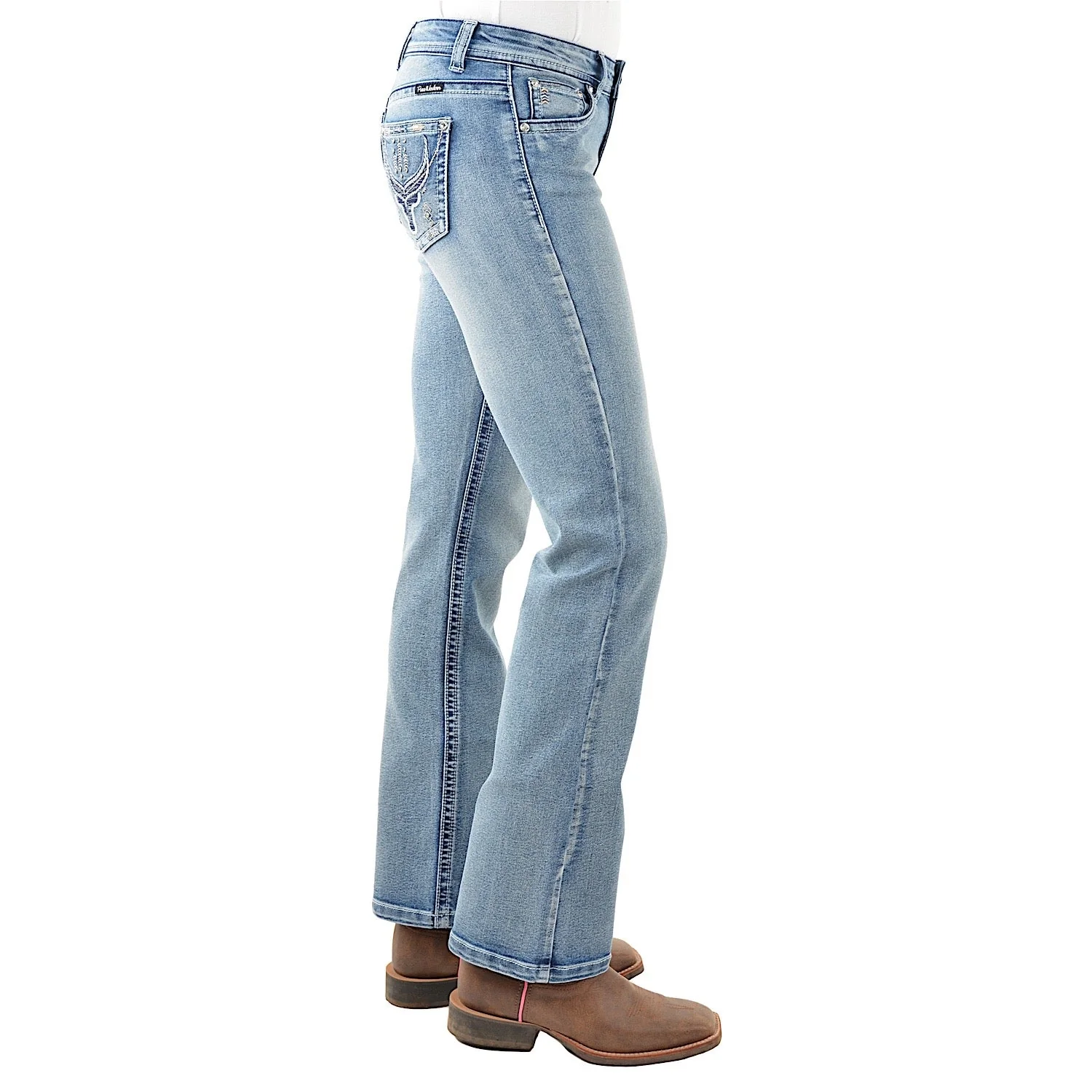 Pure Western Women's Steer Boot Cut Jean 32" Leg Moonshine - Image 2