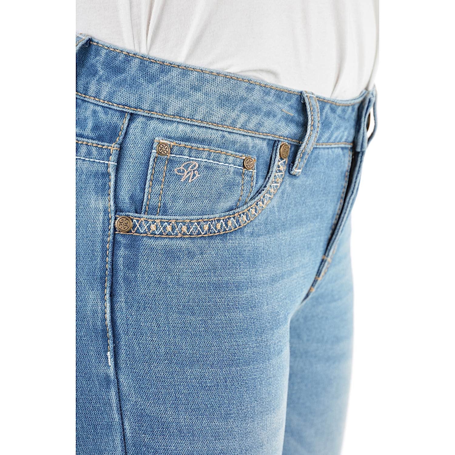 Pure Western Women's Sunny Boot Cut Jean 34" Leg Faded Blue - Image 4