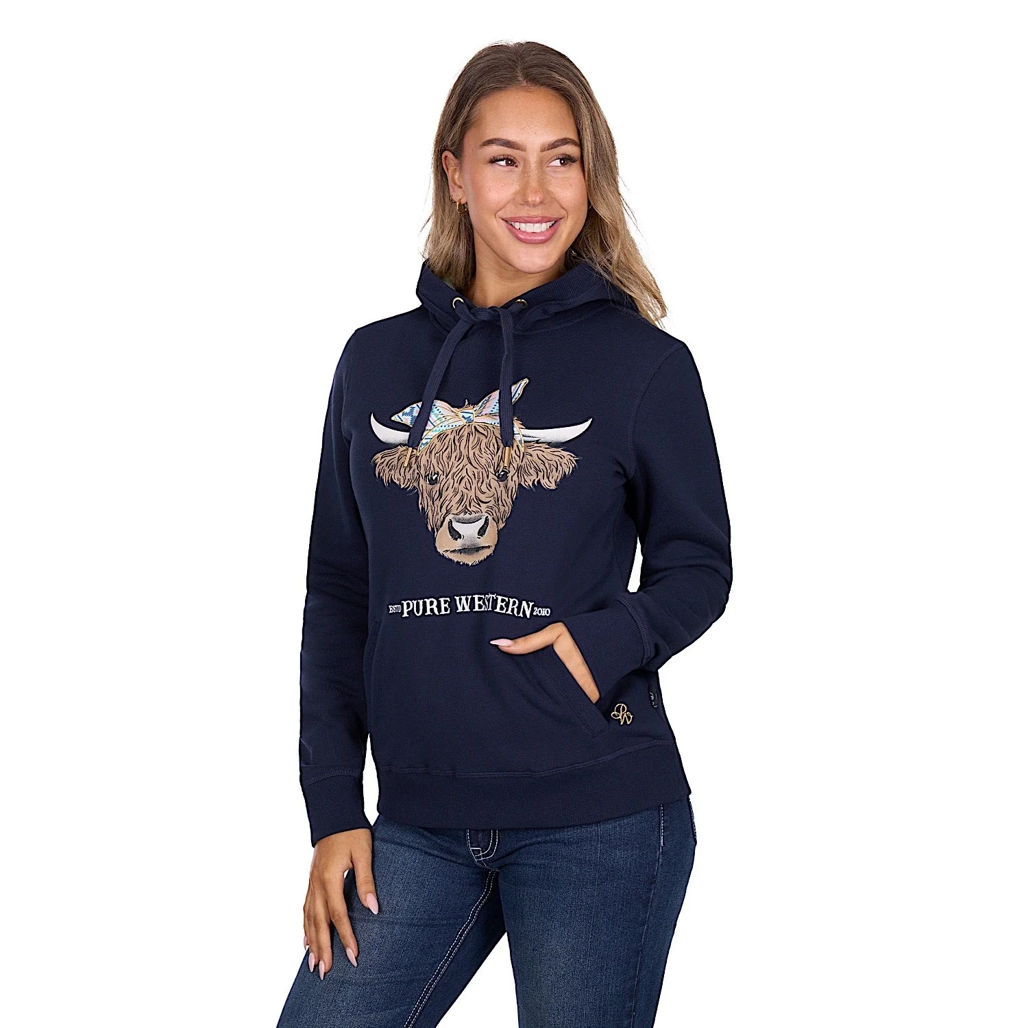 Pure Western Women's Tania Hoodie - Navy