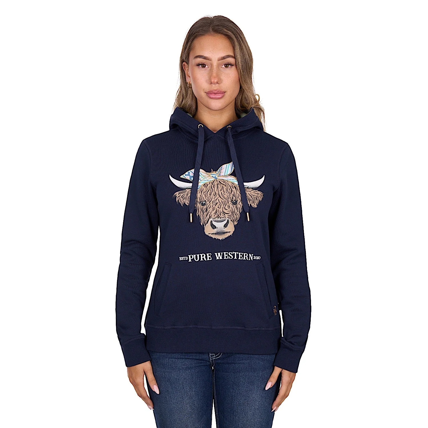 Pure Western Women's Tania Hoodie - Navy - Image 2
