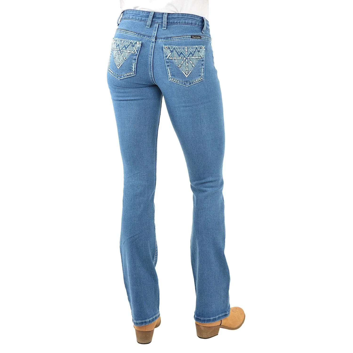 Pure Western Women's Ziggy Boot Cut 34" Leg Jean - Retro Blue