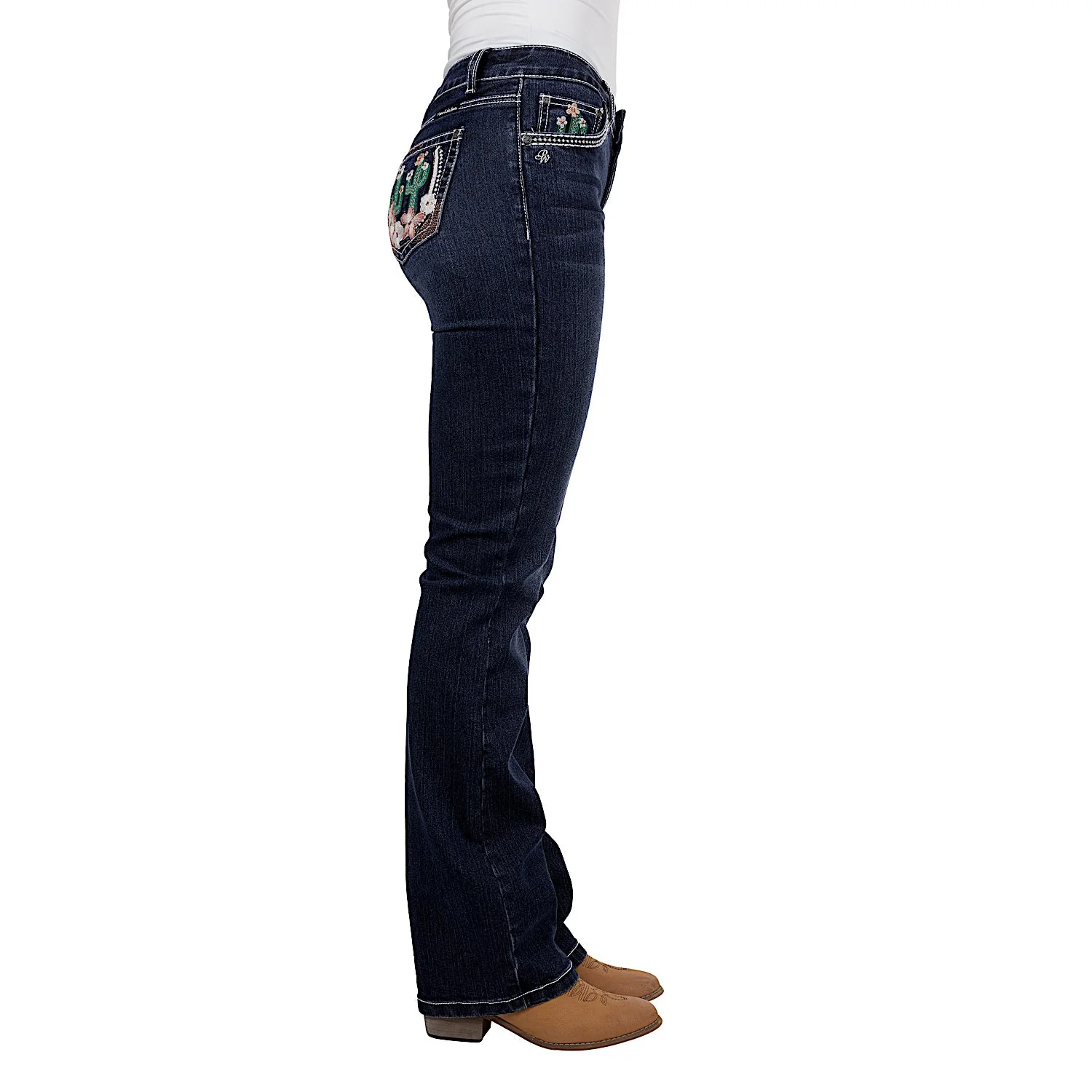 Pure Western Women's Zoe Boot Cut Jean 34L Midnight - Image 3