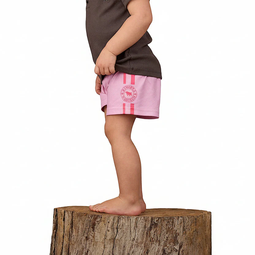 Ringers Western Babies Footy Short - Pastel Pink/Candy - Image 2