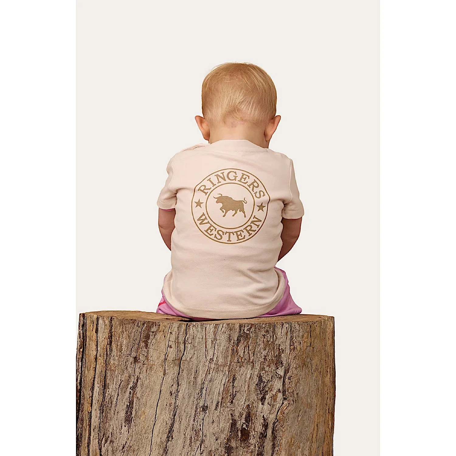 Ringers Western Babies Signature Bull T-Shirt - Beige/Clay - Image 2
