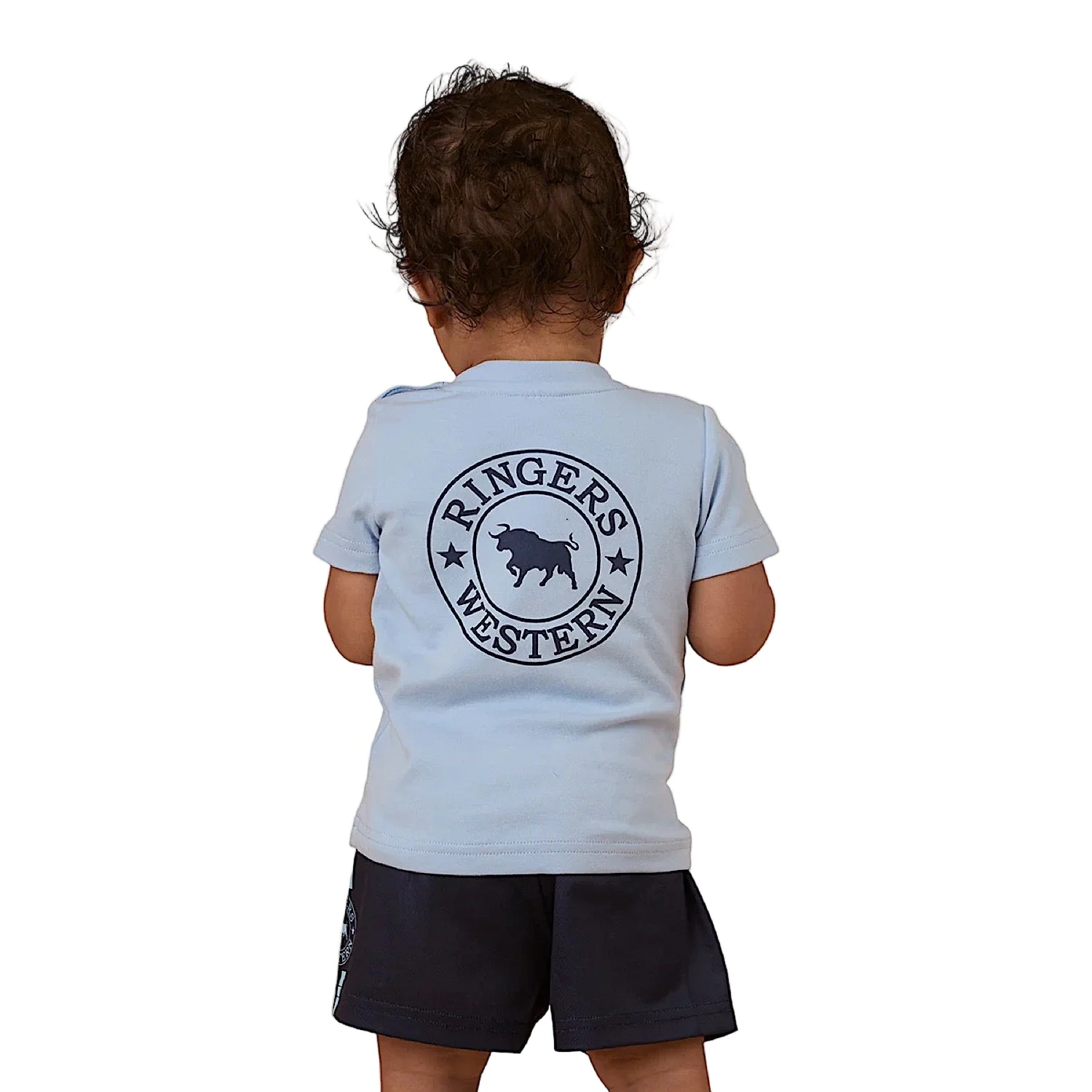 Ringers Western Babies Signature Bull T-Shirt - Blue/Navy - Image 2
