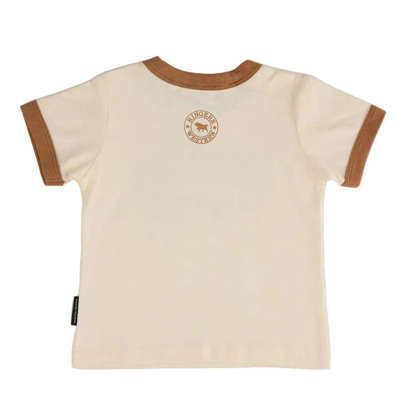 Ringers Western Bambino Ringer T-Shirt - Beige - Image 2