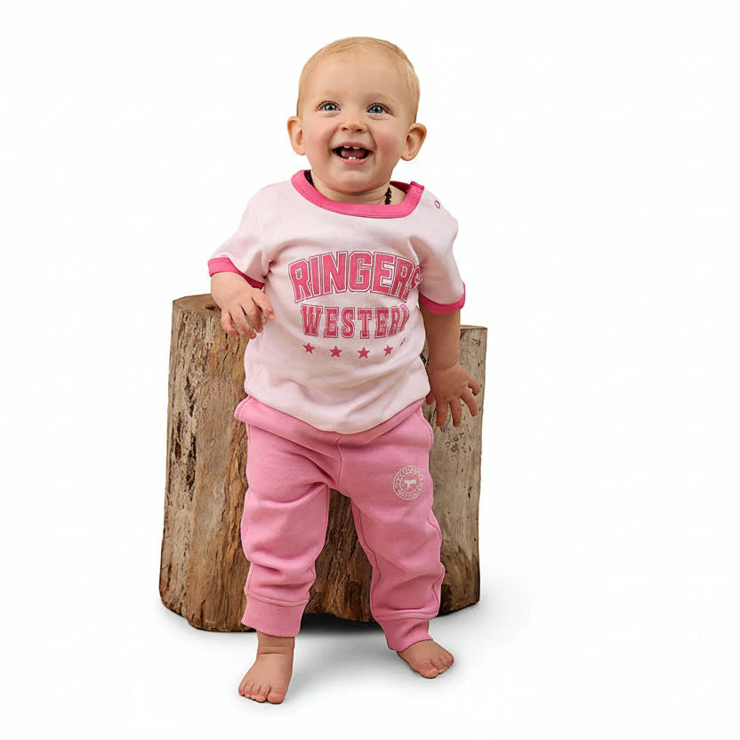 Ringers Western Bambino Ringer T-Shirt - Pink