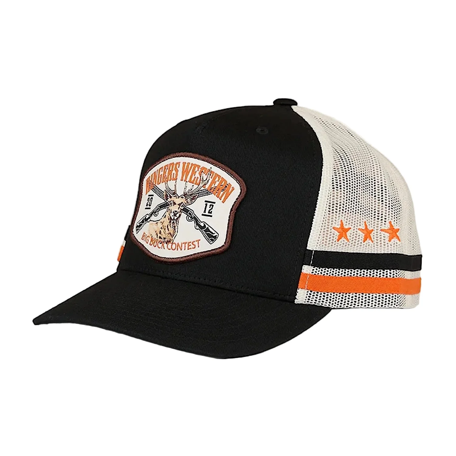 Ringers Western Big Buck Deep Fit Trucker Cap - Black