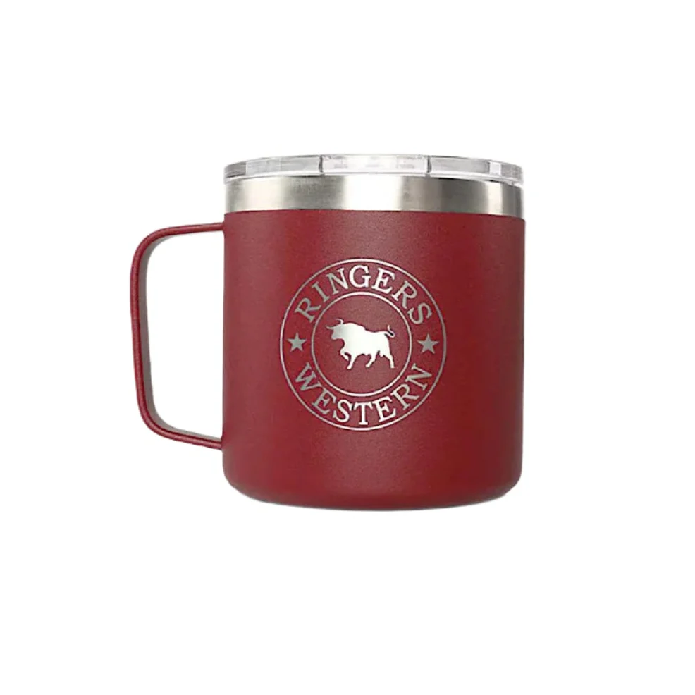Ringers Western Brew Mug Powder Coated Insulated - Maroon