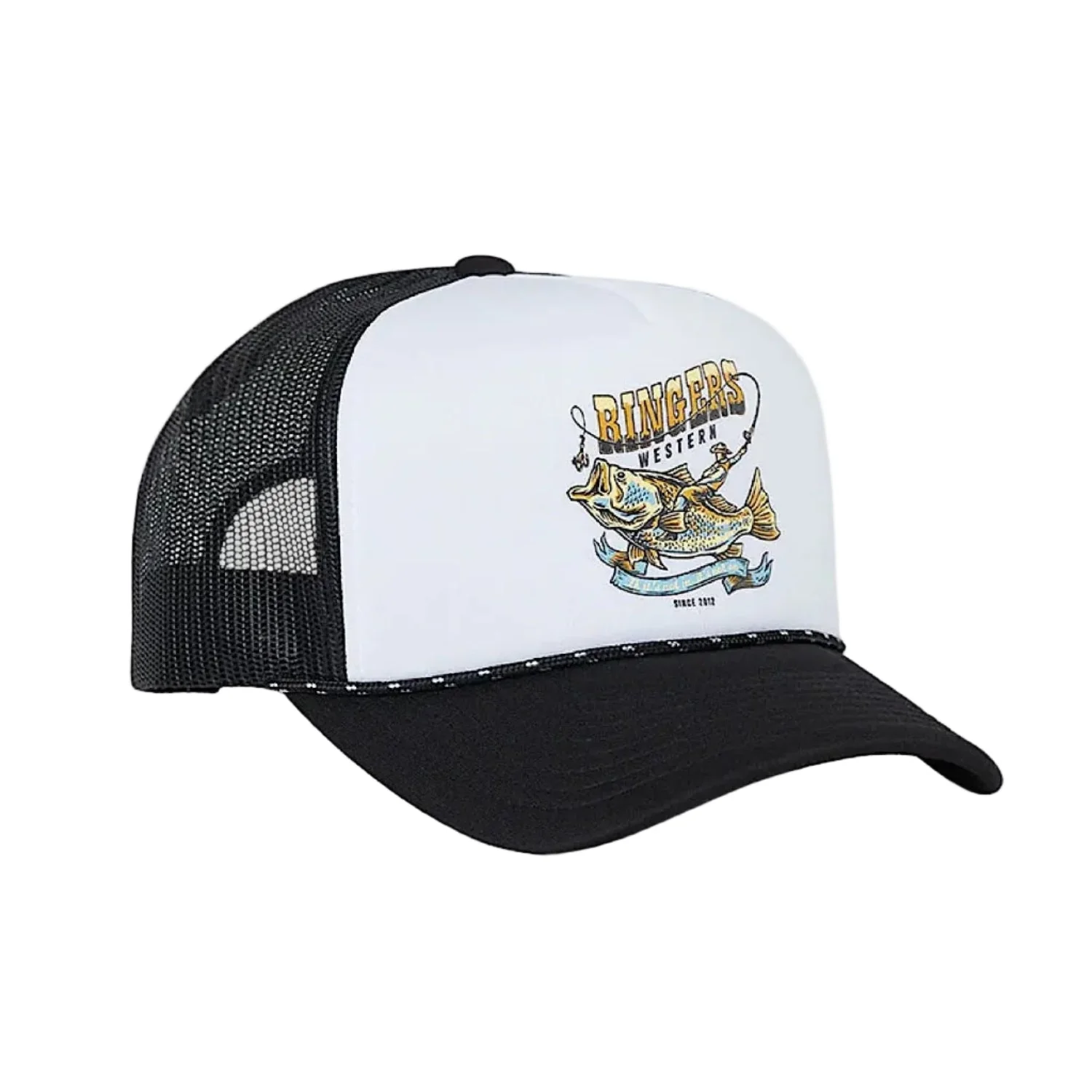 Ringers Western Bucking Barra Foam Cap - White/Black