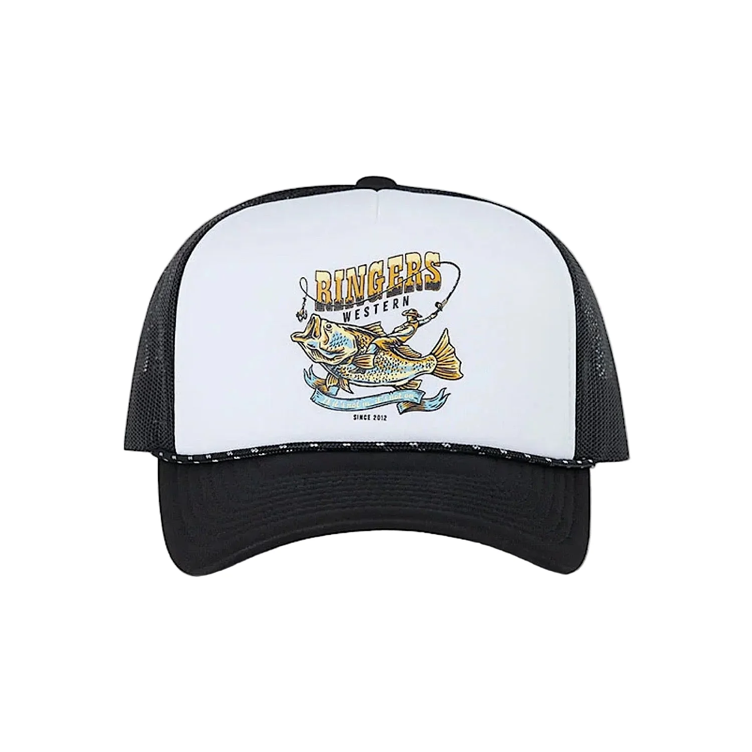 Ringers Western Bucking Barra Foam Cap - White/Black - Image 3
