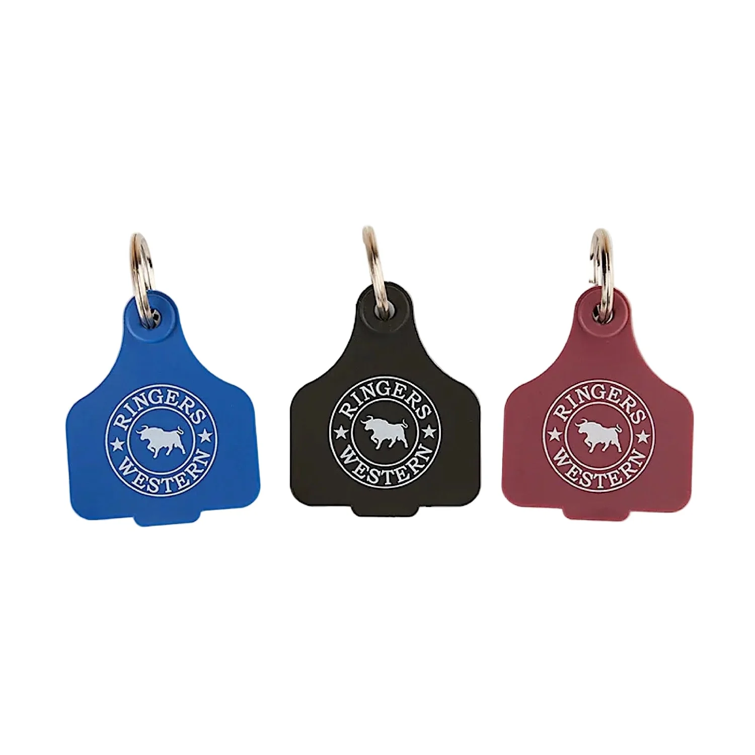 Ringers Western Cattle Tags 3-Pack - Royal Blue/Black/Burgundy