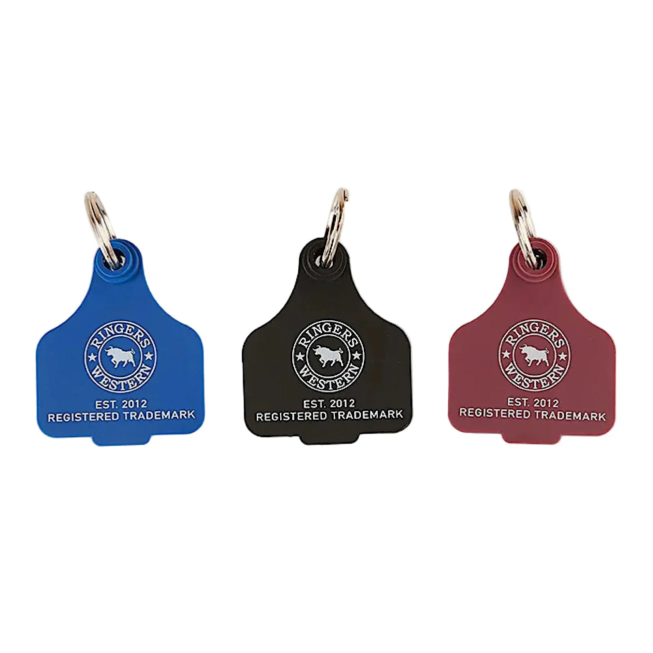 Ringers Western Cattle Tags 3-Pack - Royal Blue/Black/Burgundy - Image 2
