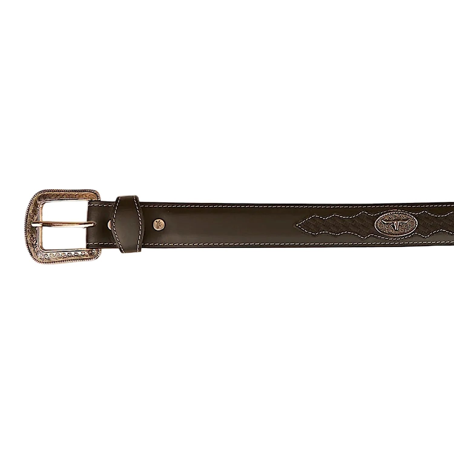 Ringers Western Cattleman Belt - Black/Silver - Image 2