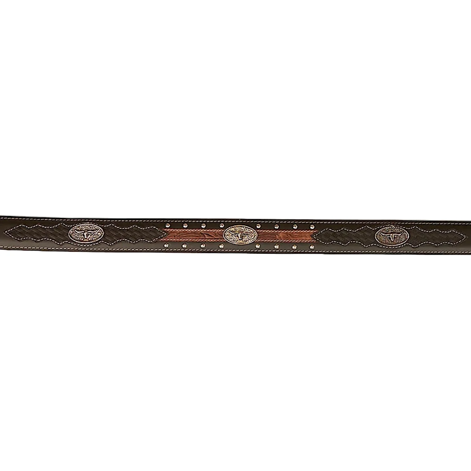 Ringers Western Cattleman Belt - Black/Silver - Image 3