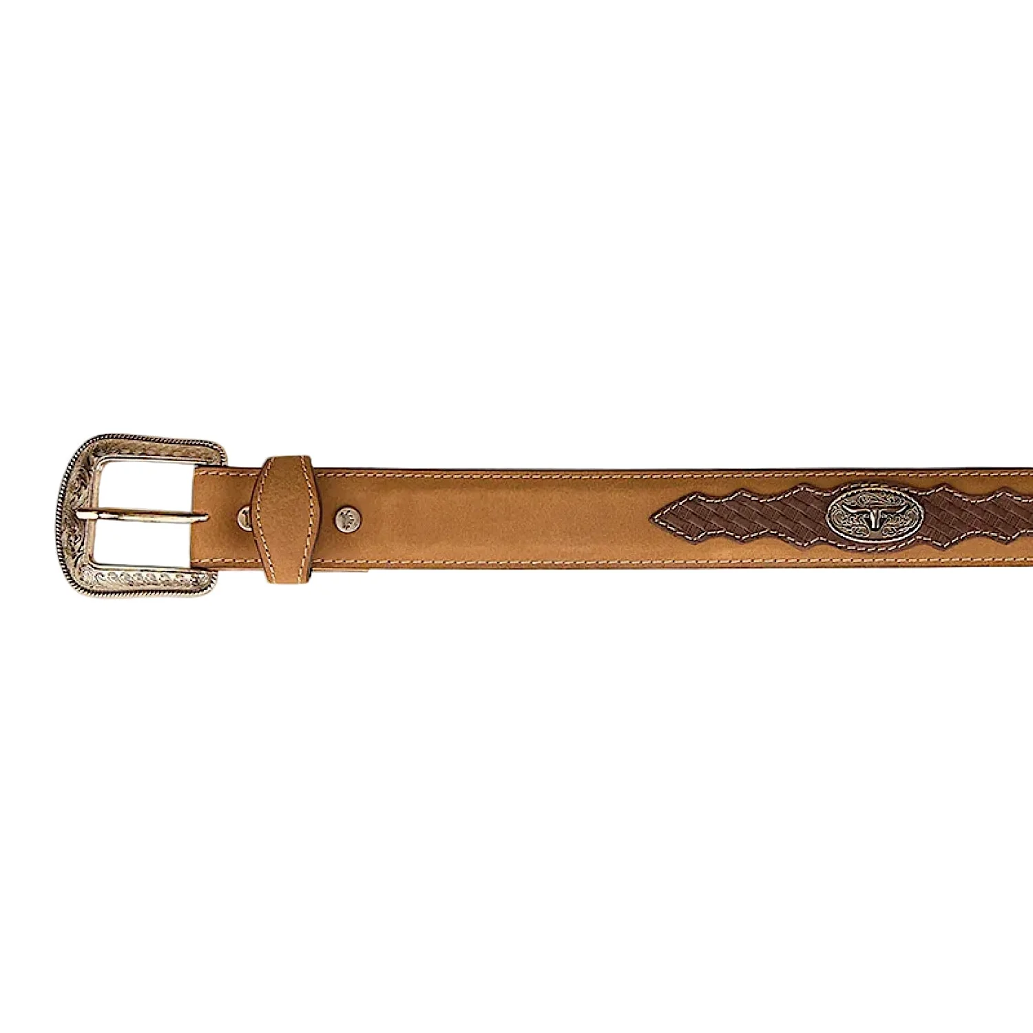 Ringers Western Cattleman Belt - Brown/Silver - Image 2