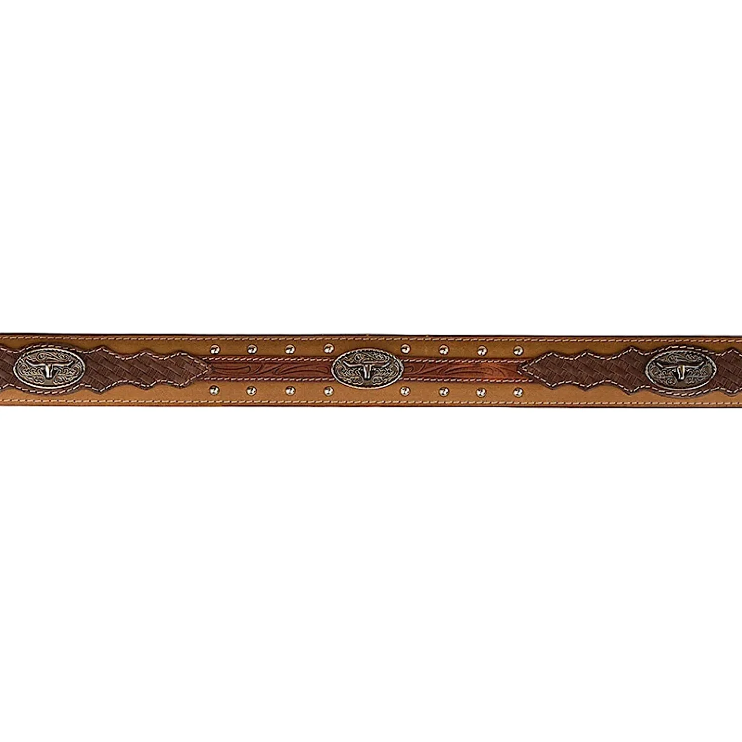 Ringers Western Cattleman Belt - Brown/Silver - Image 3