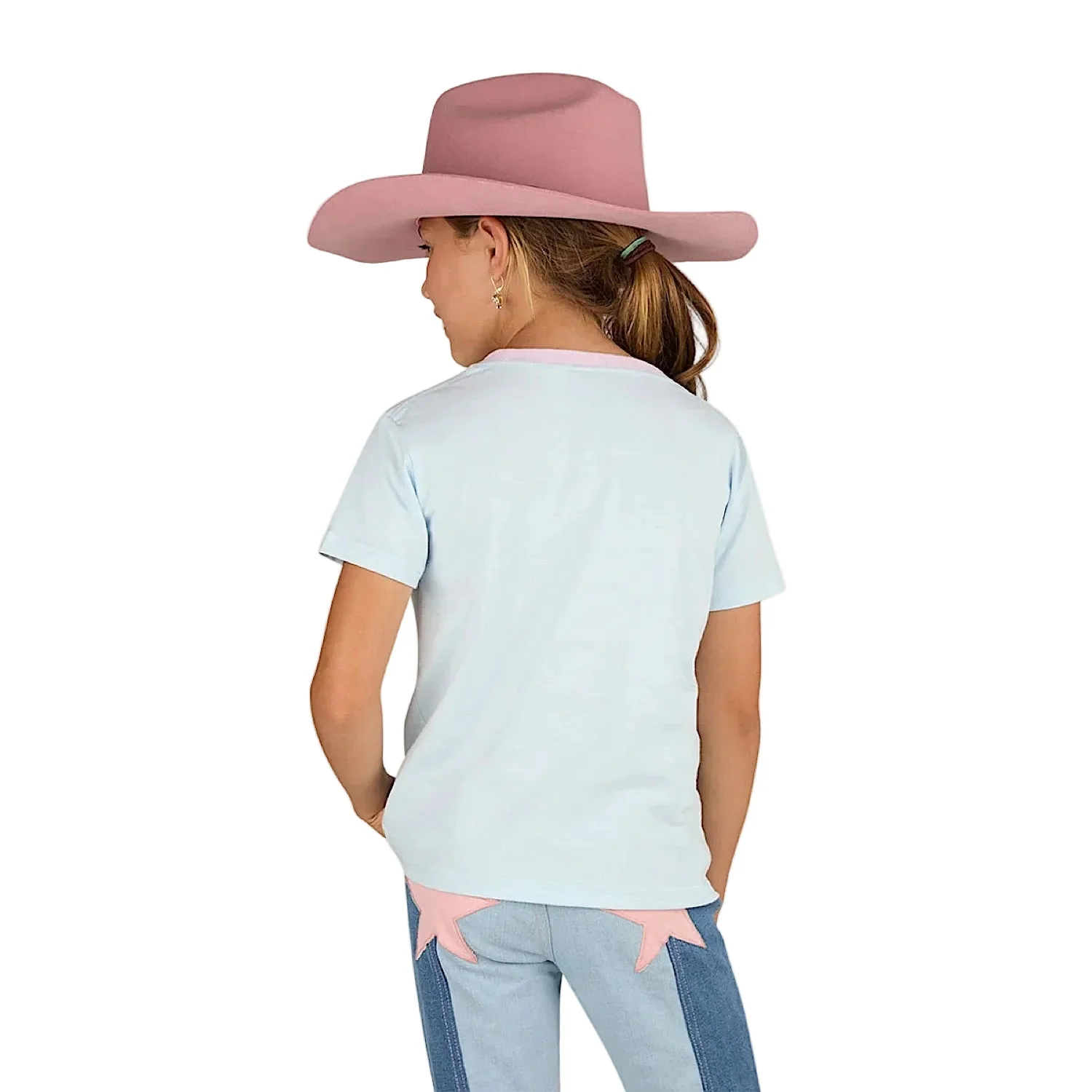 Ringers Western Girl's Raised On Country Music Classic Fit T-Shirt - Barely Blue - Image 2
