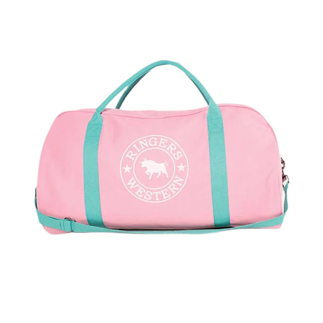 Ringers Western Gundagai Duffle Bag - Pink/Mint with White Logo