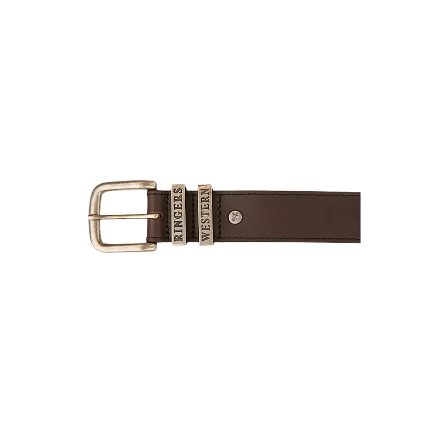 Ringers Western James Belt - Dark Brown/Silver - Image 2