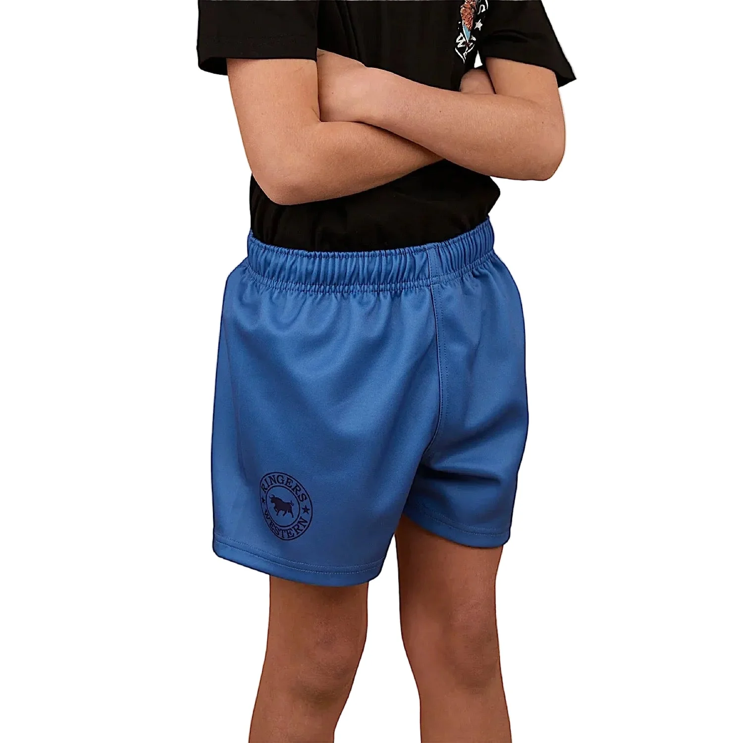 Ringers Western Kid's Big Ringers Footy Short - Blue - Image 3