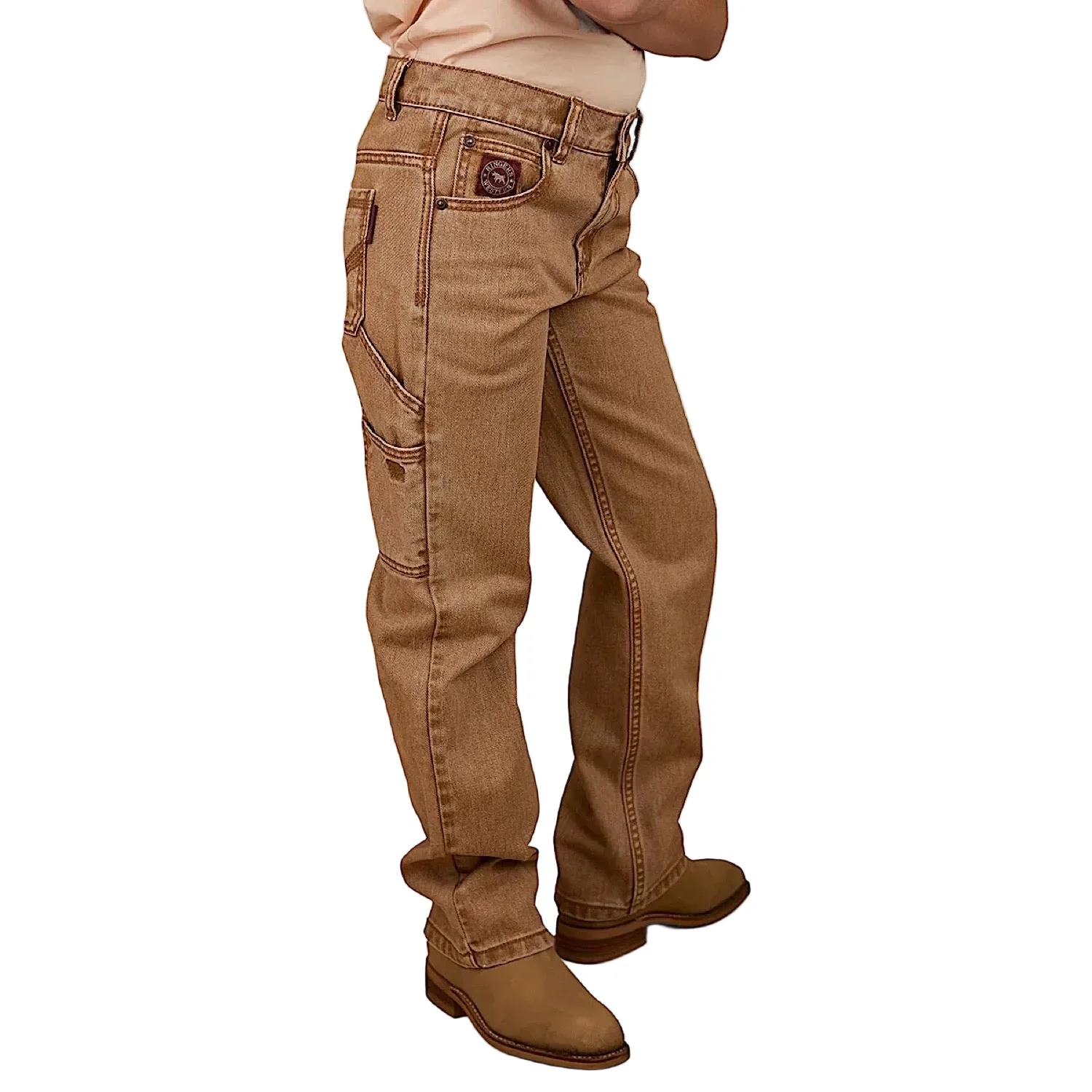 Ringers Western Kid's Buckland Relaxed Jean - Dark Sand - Image 2