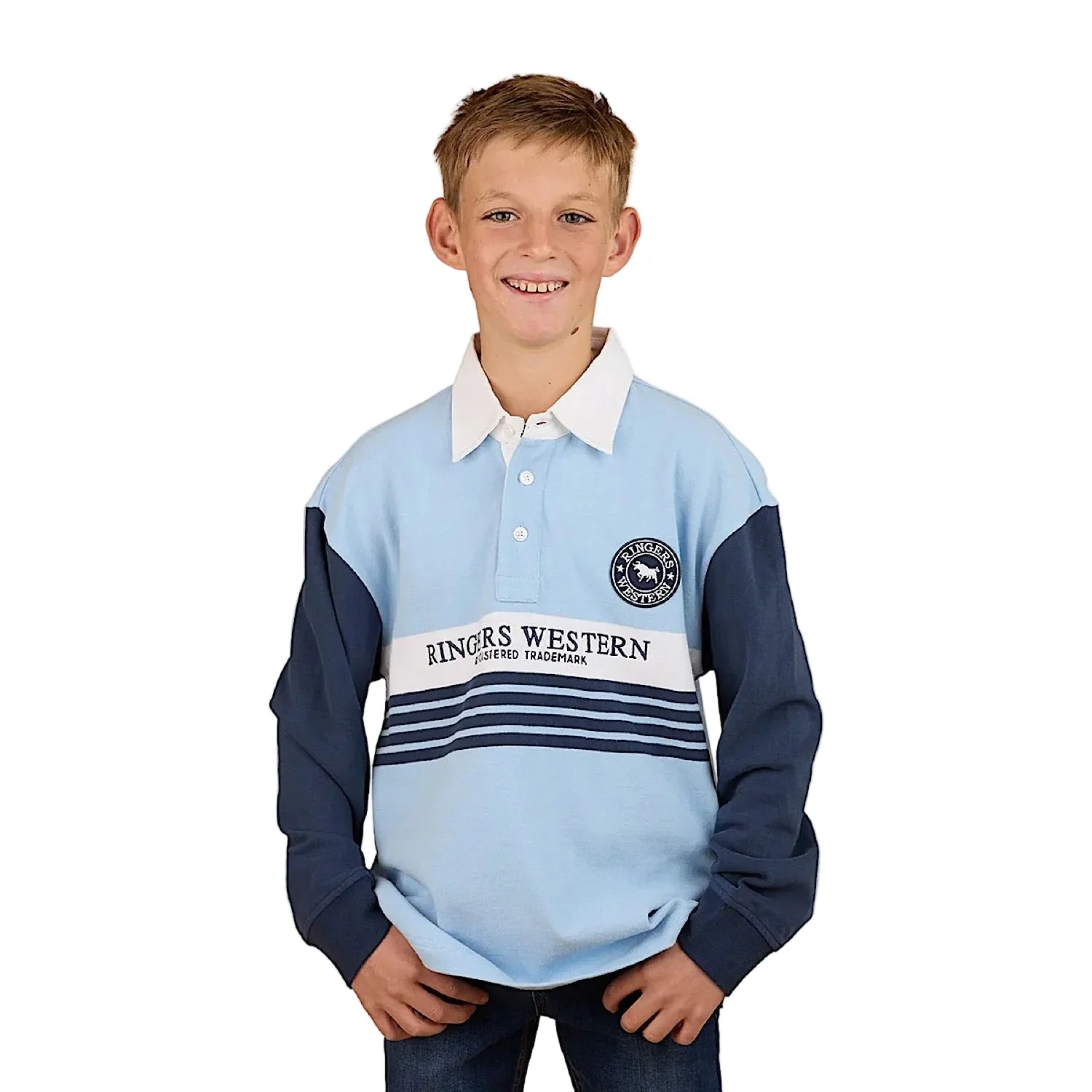 Ringers Western Kid's Footy Roo Rugby Jersey - Blue
